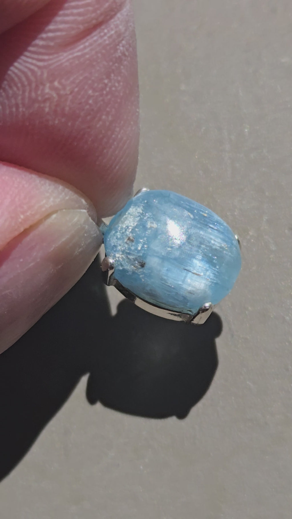 Mount Antero Colorado Cat's Eye Aquamarine pendant