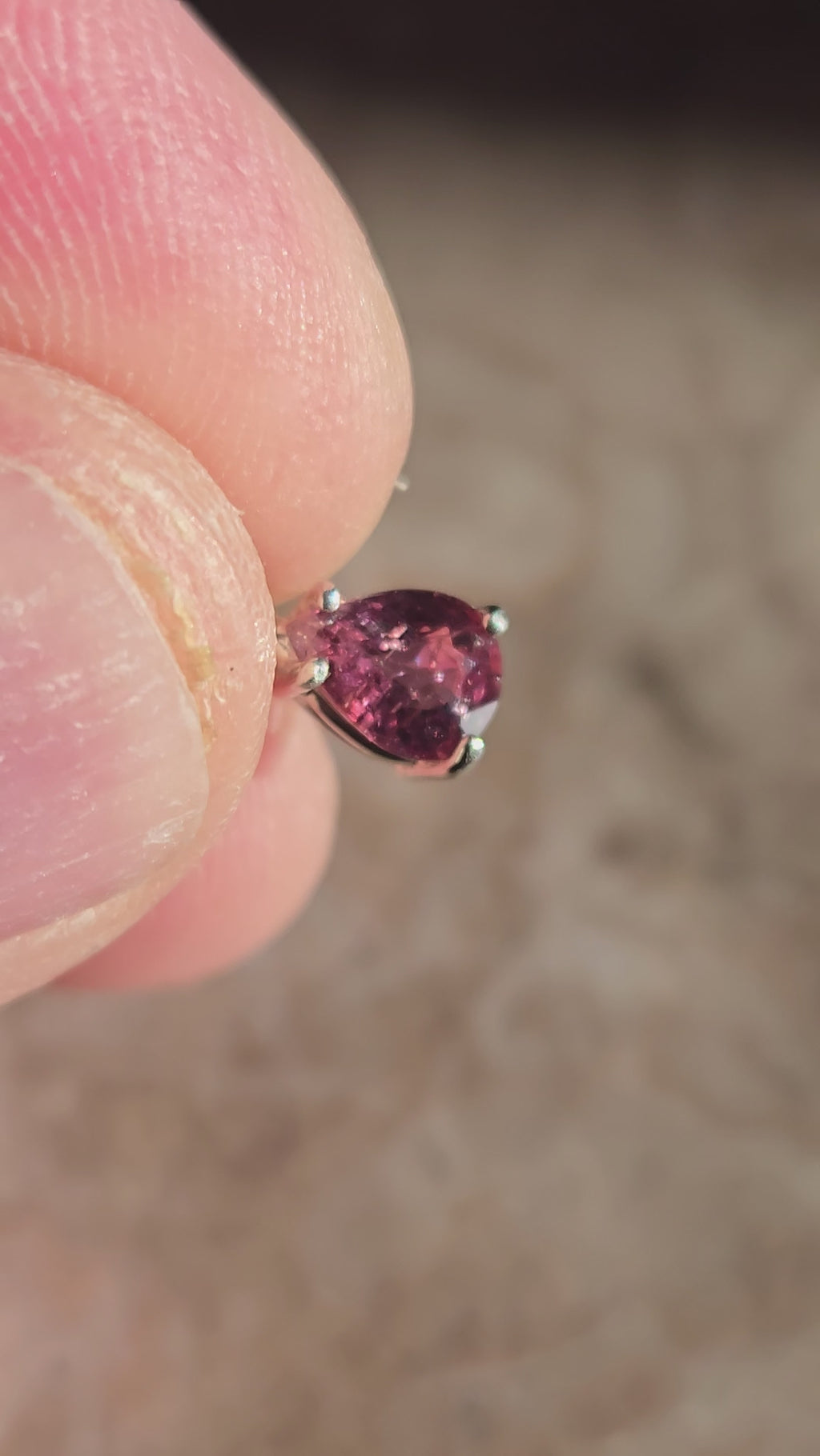 Songea Orange Padparadscha Sapphire Pear Pendant