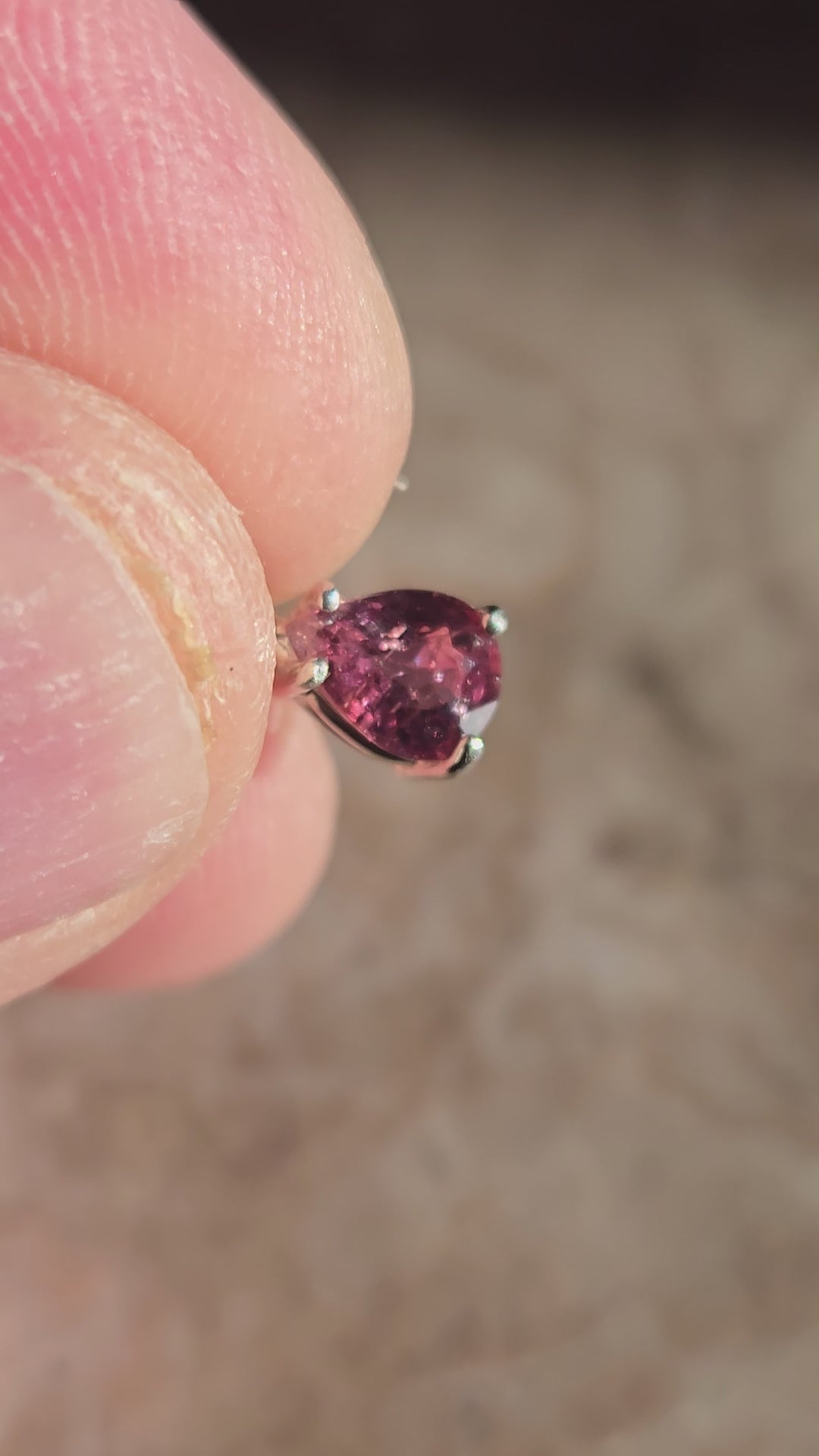 Songea Orange Padparadscha Sapphire Pear Pendant
