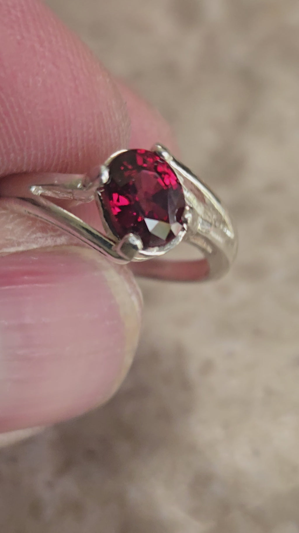 Red Zircon Ring