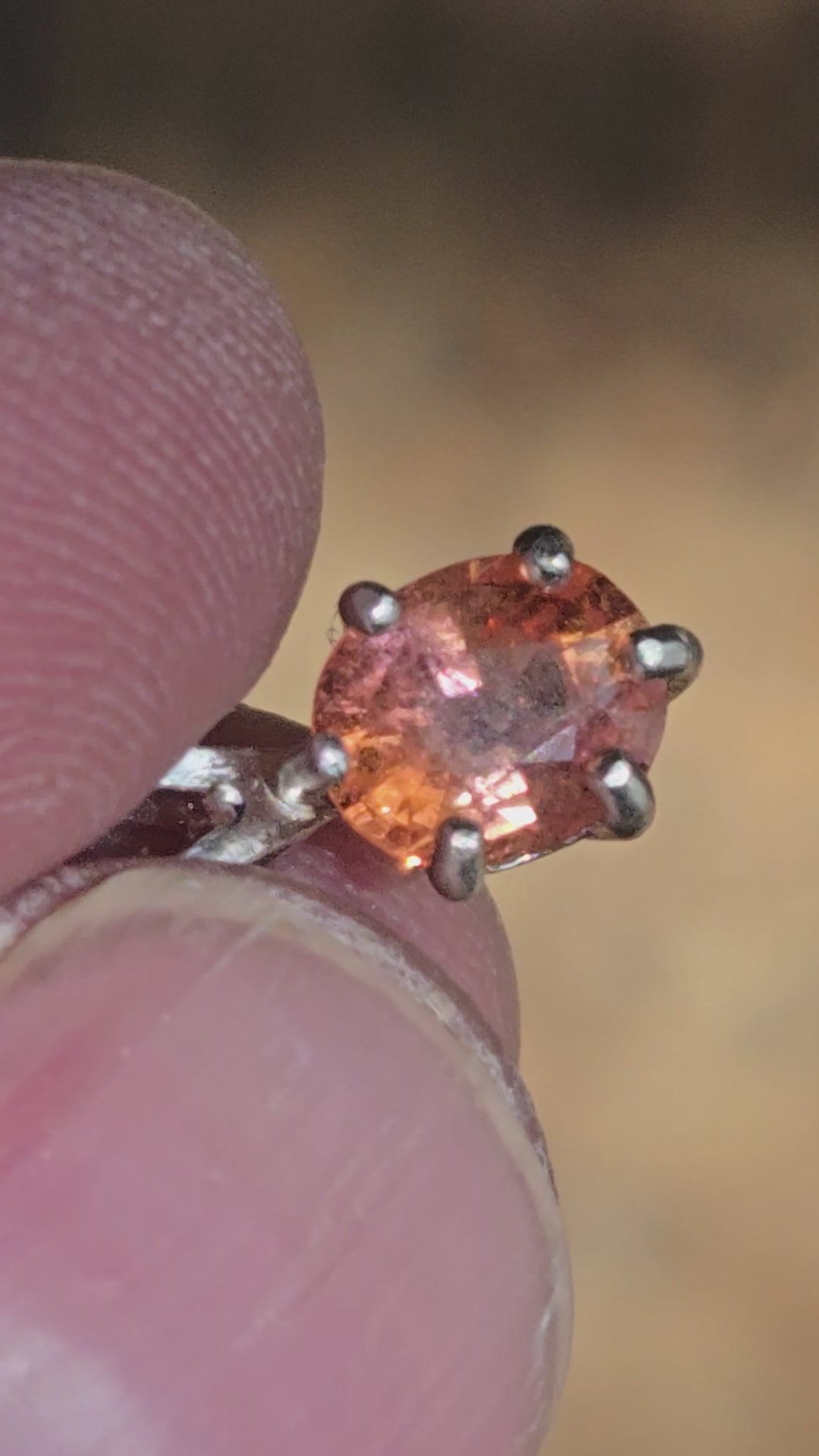 Orange Sapphire Pendant