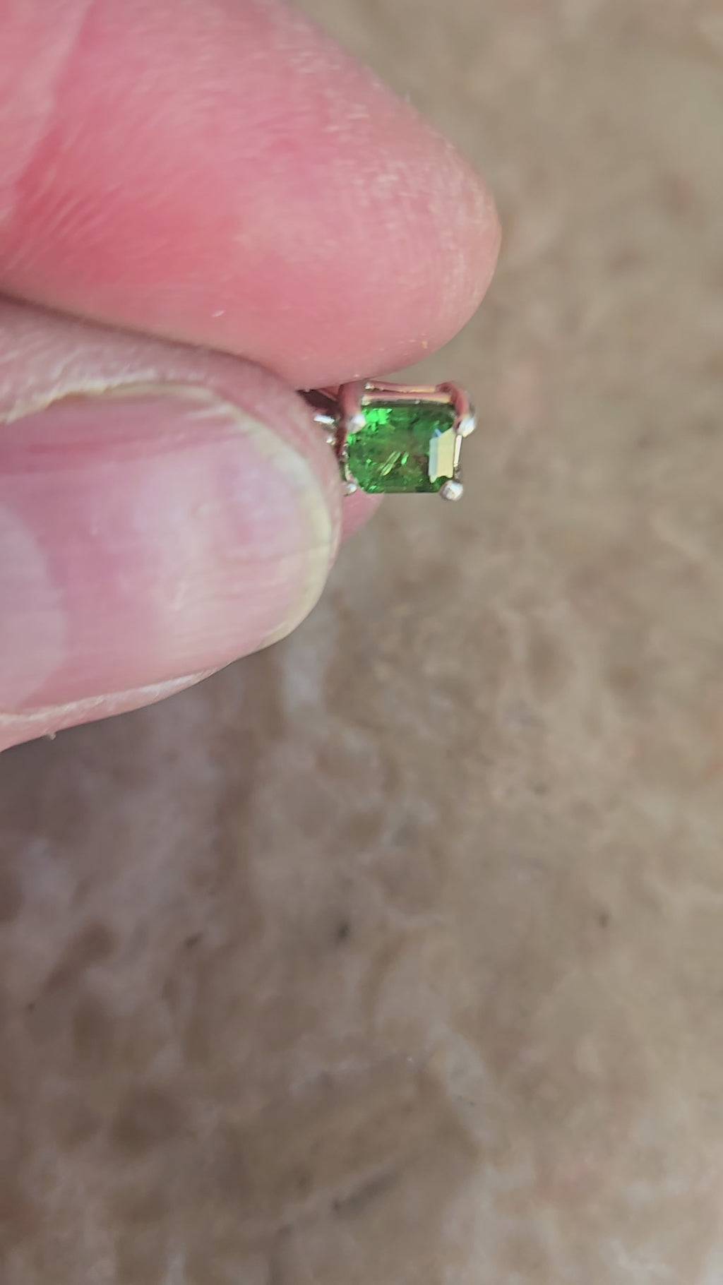 Tsavorite garnet pendant
