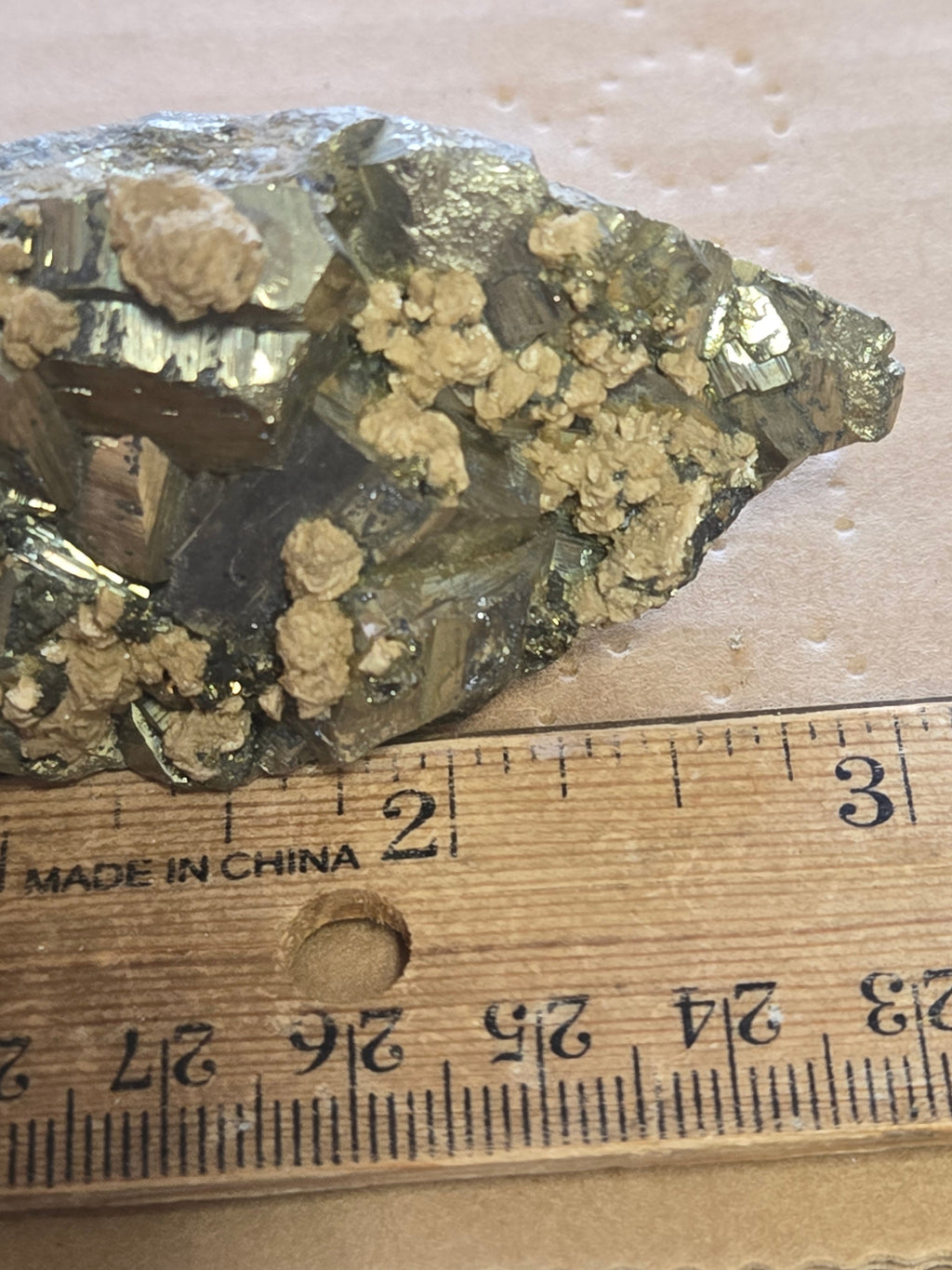 Pyrite with rhodochrosite