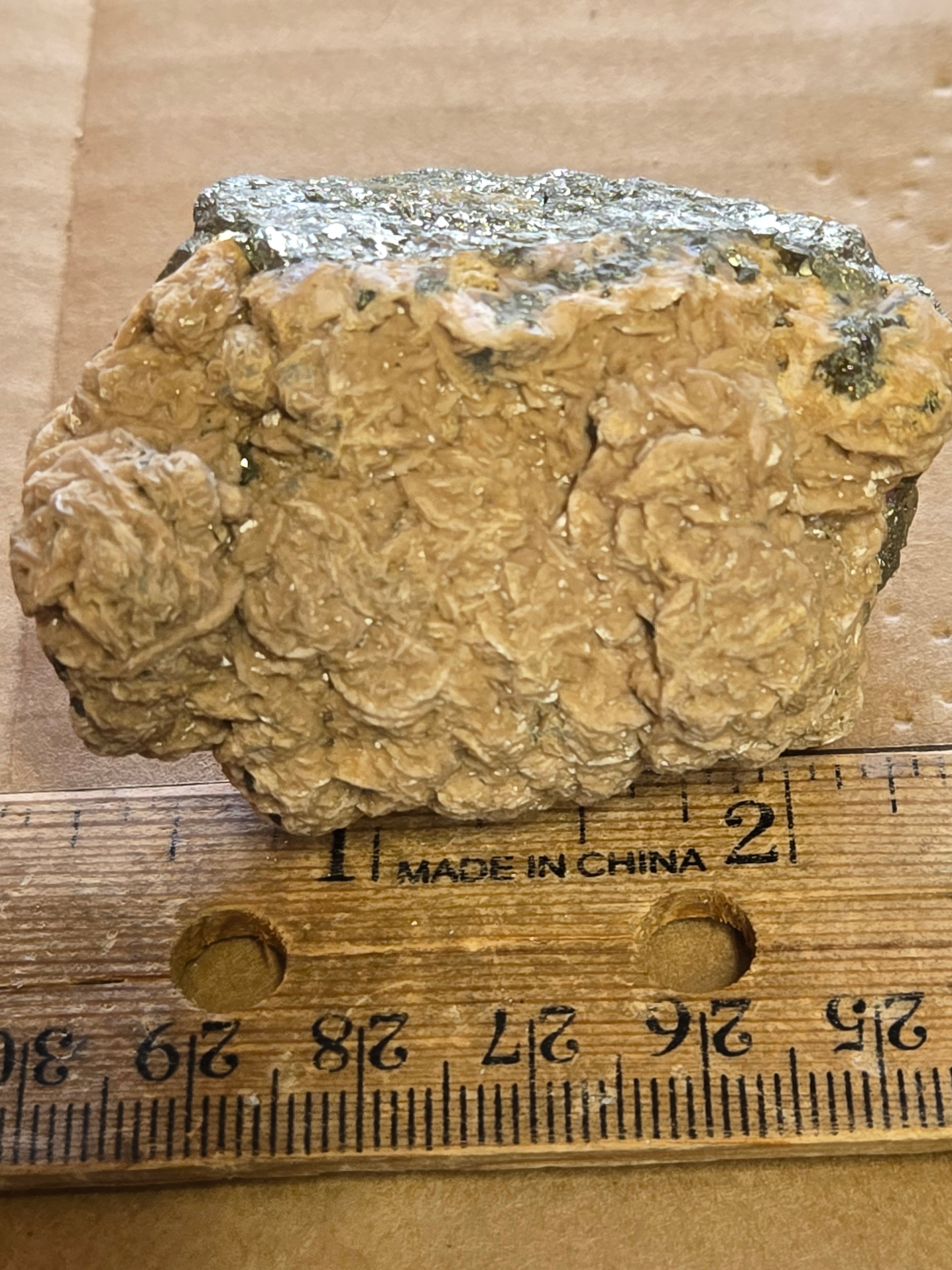 Pyrite with rhodochrosite