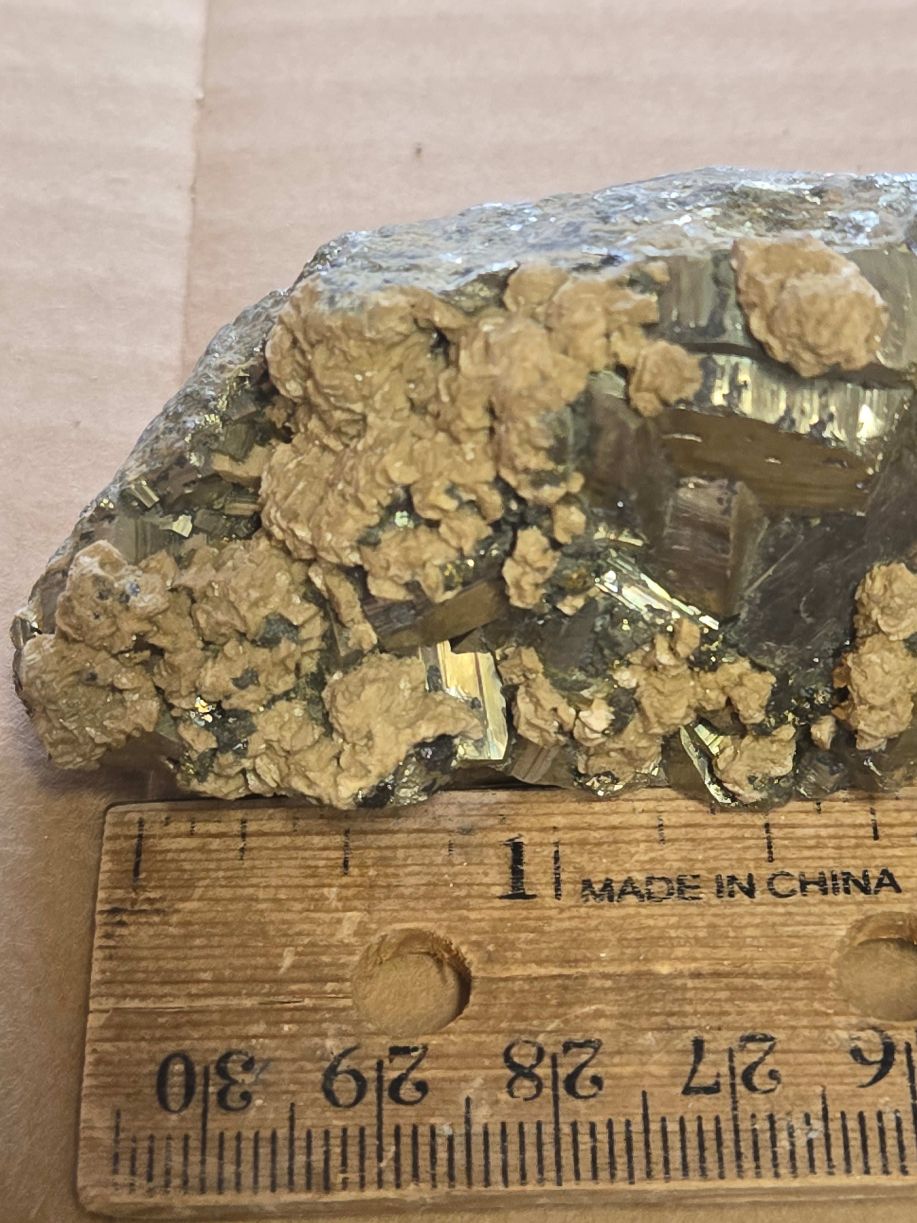 Pyrite with rhodochrosite