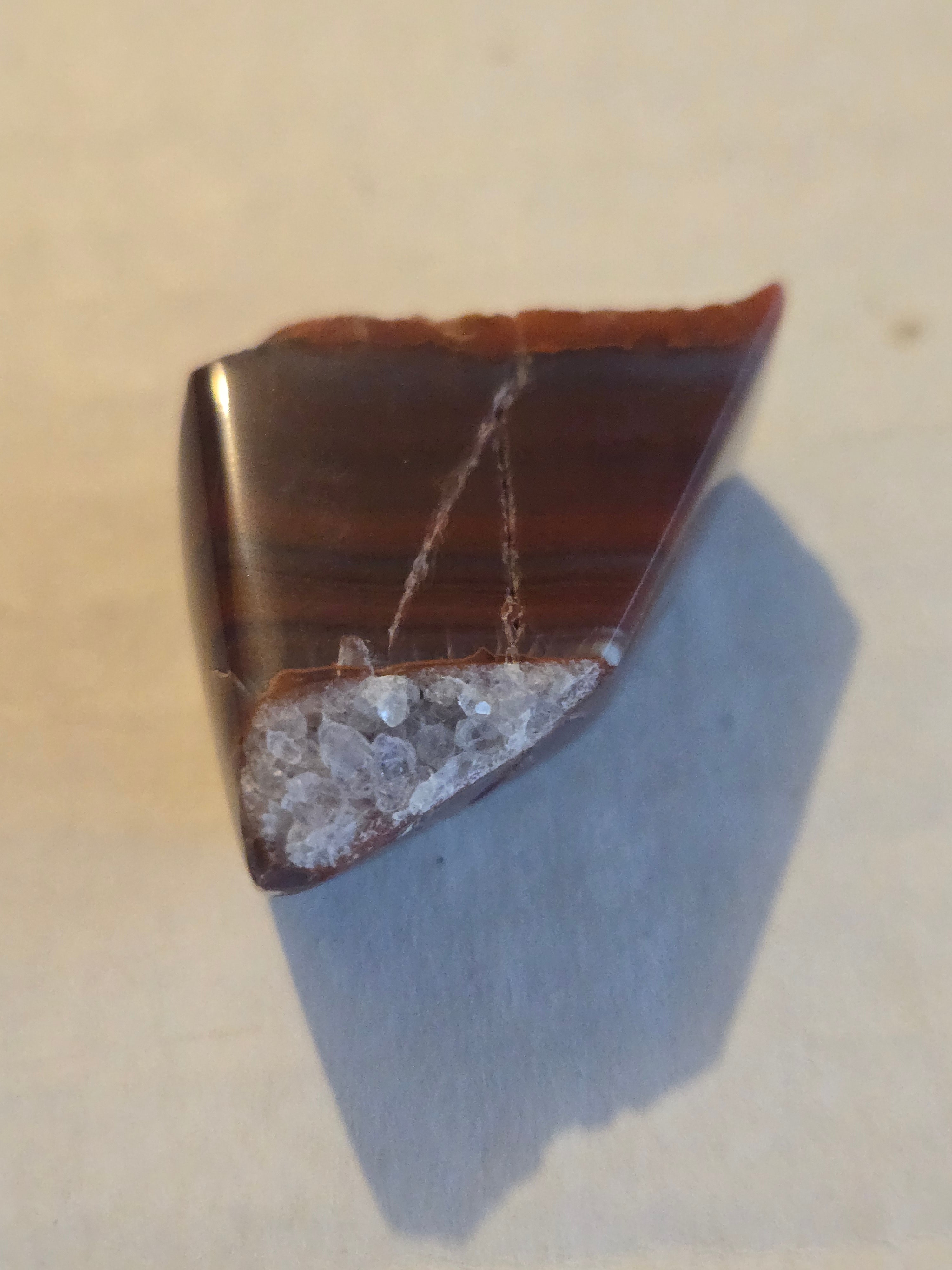 Red agate polished