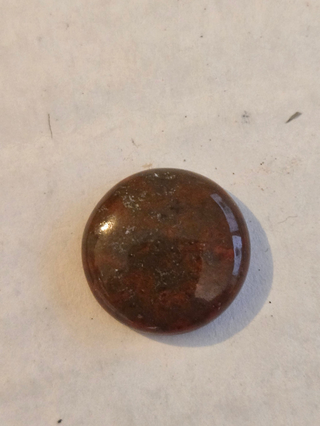 Red dinosaur bone cabochon