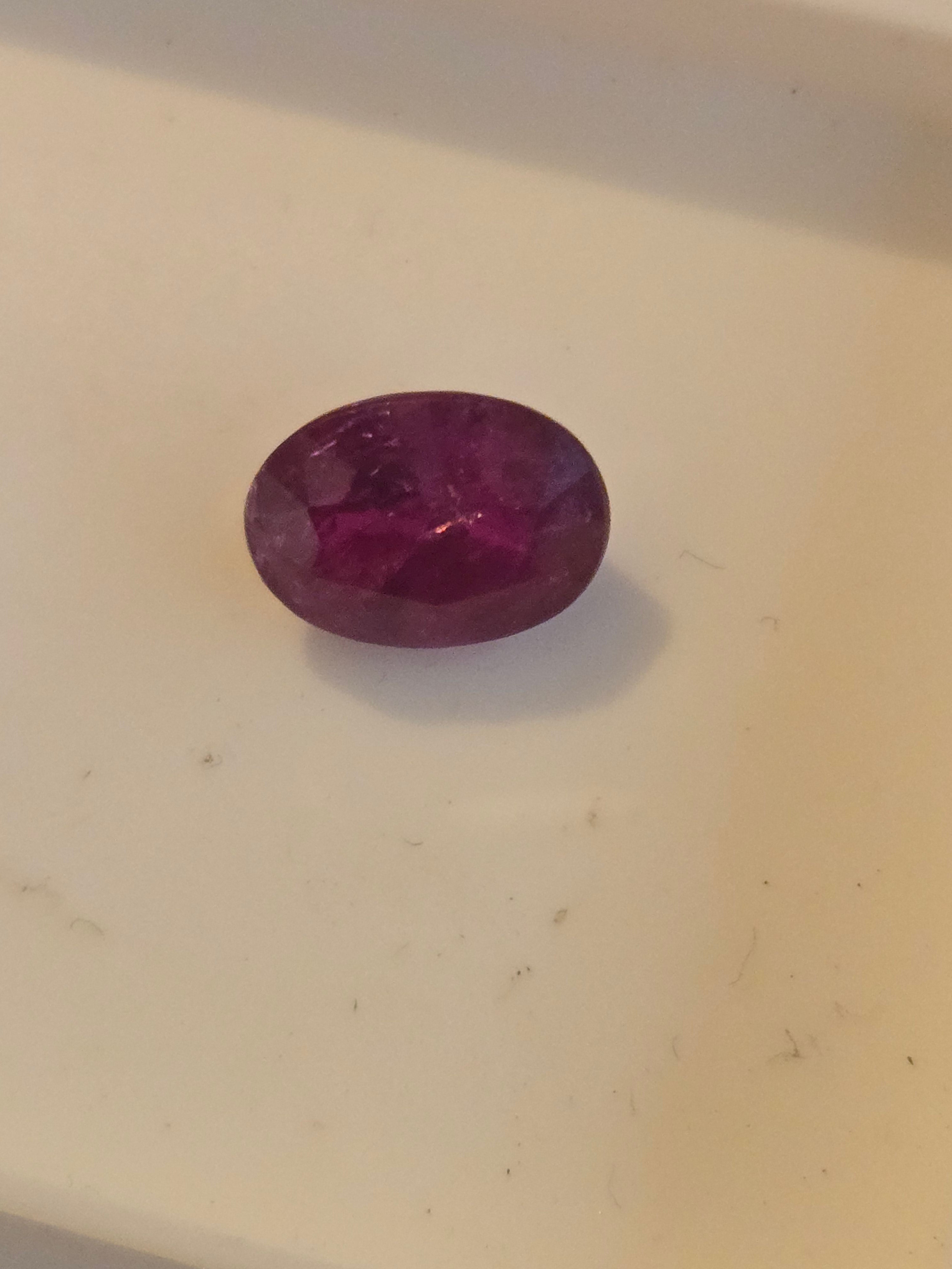 Red ruby facet