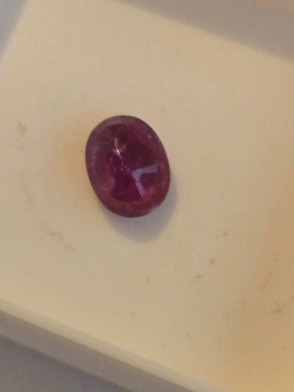 Red ruby facet