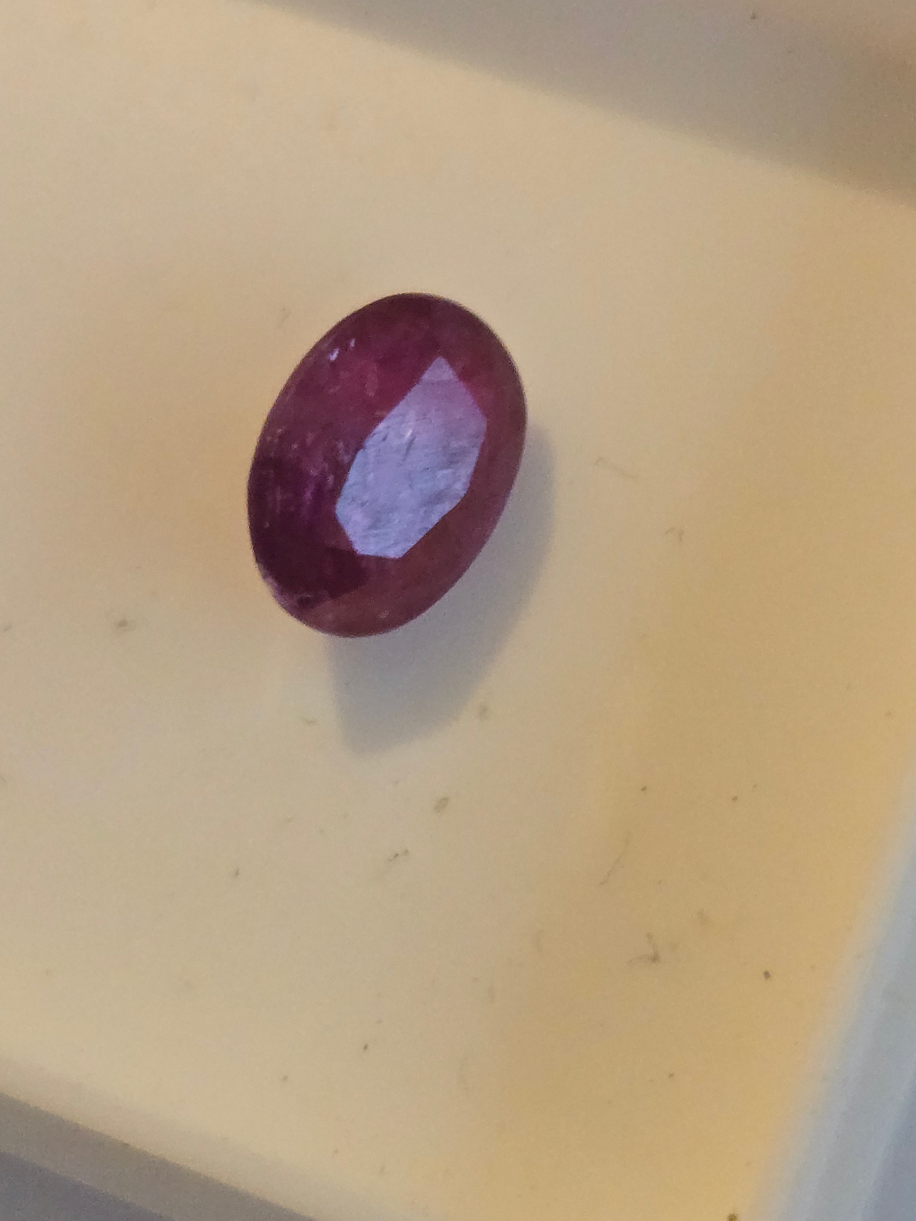 Red ruby facet