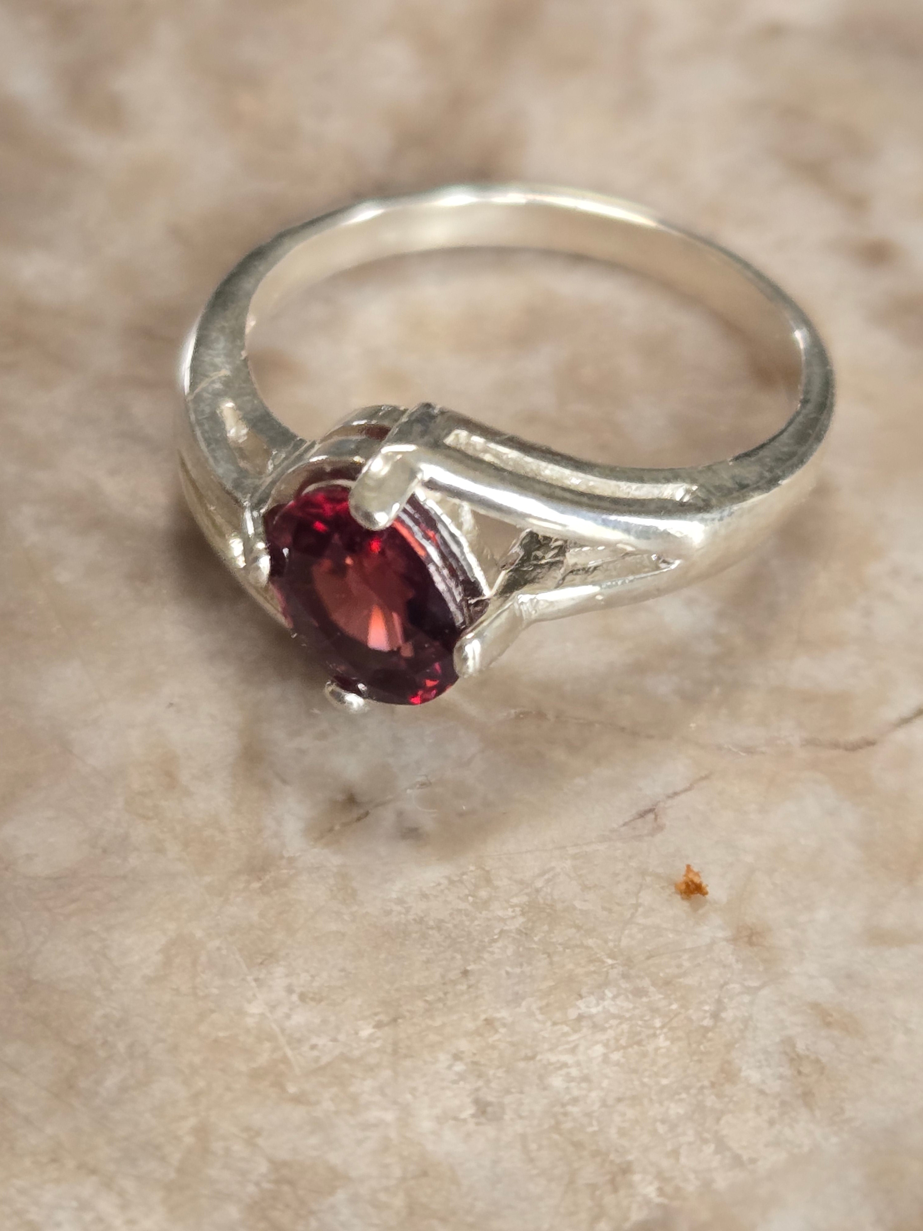 Red Zircon Ring