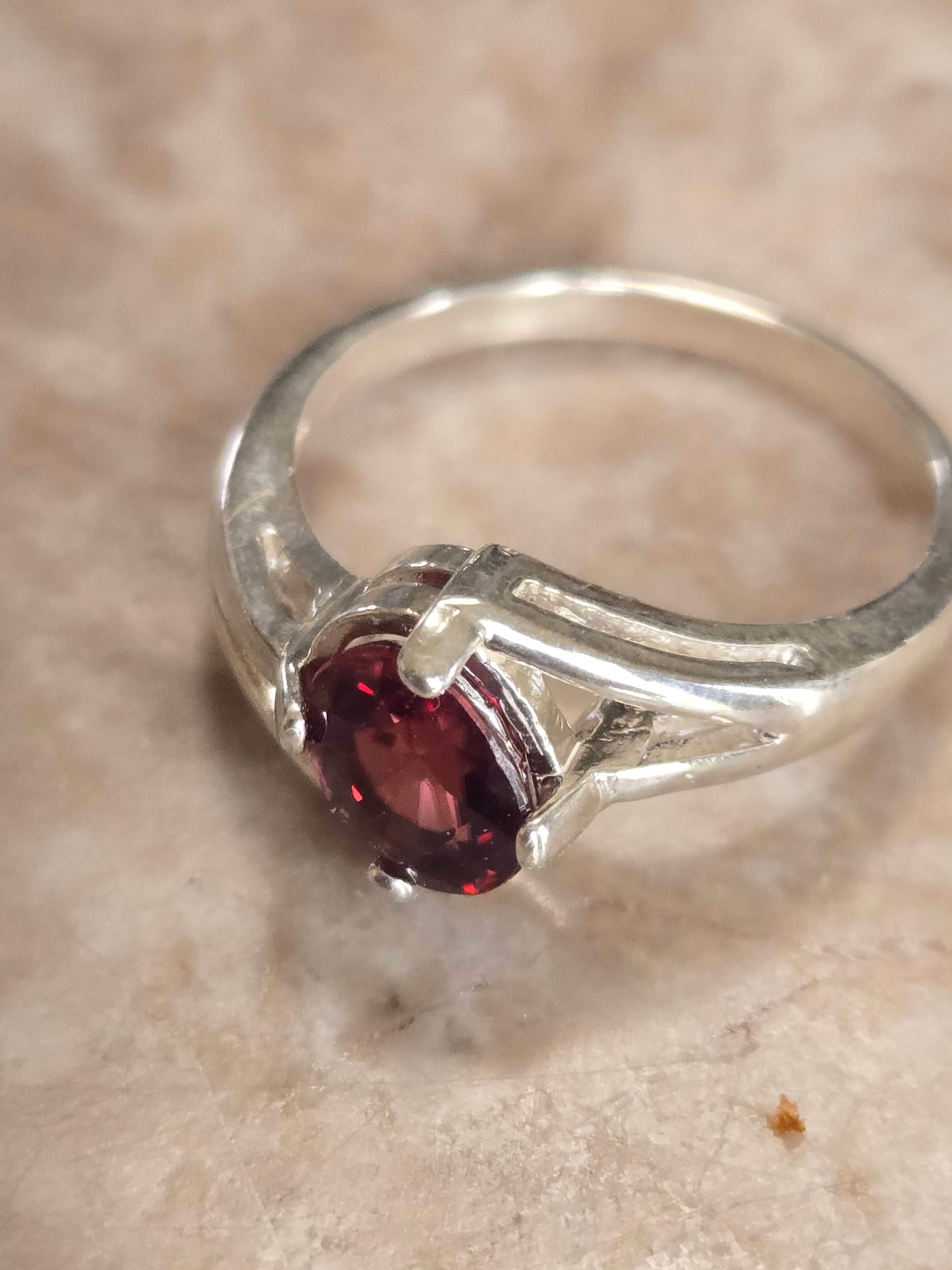 Red Zircon Ring