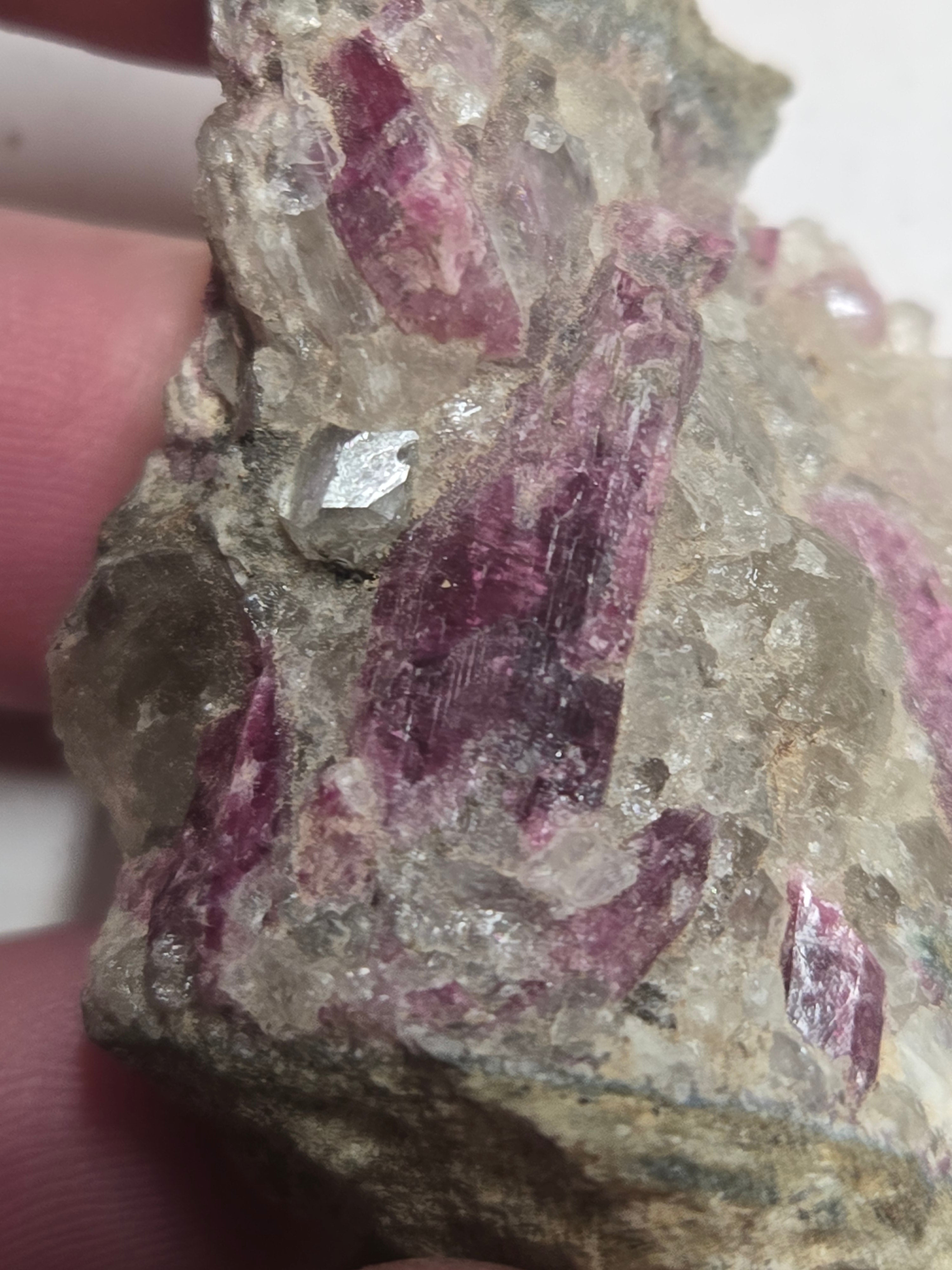 Rhodizite with Rubellite tourmaline