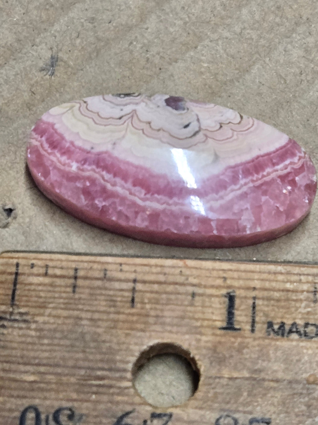 Rhodochrosite cab
