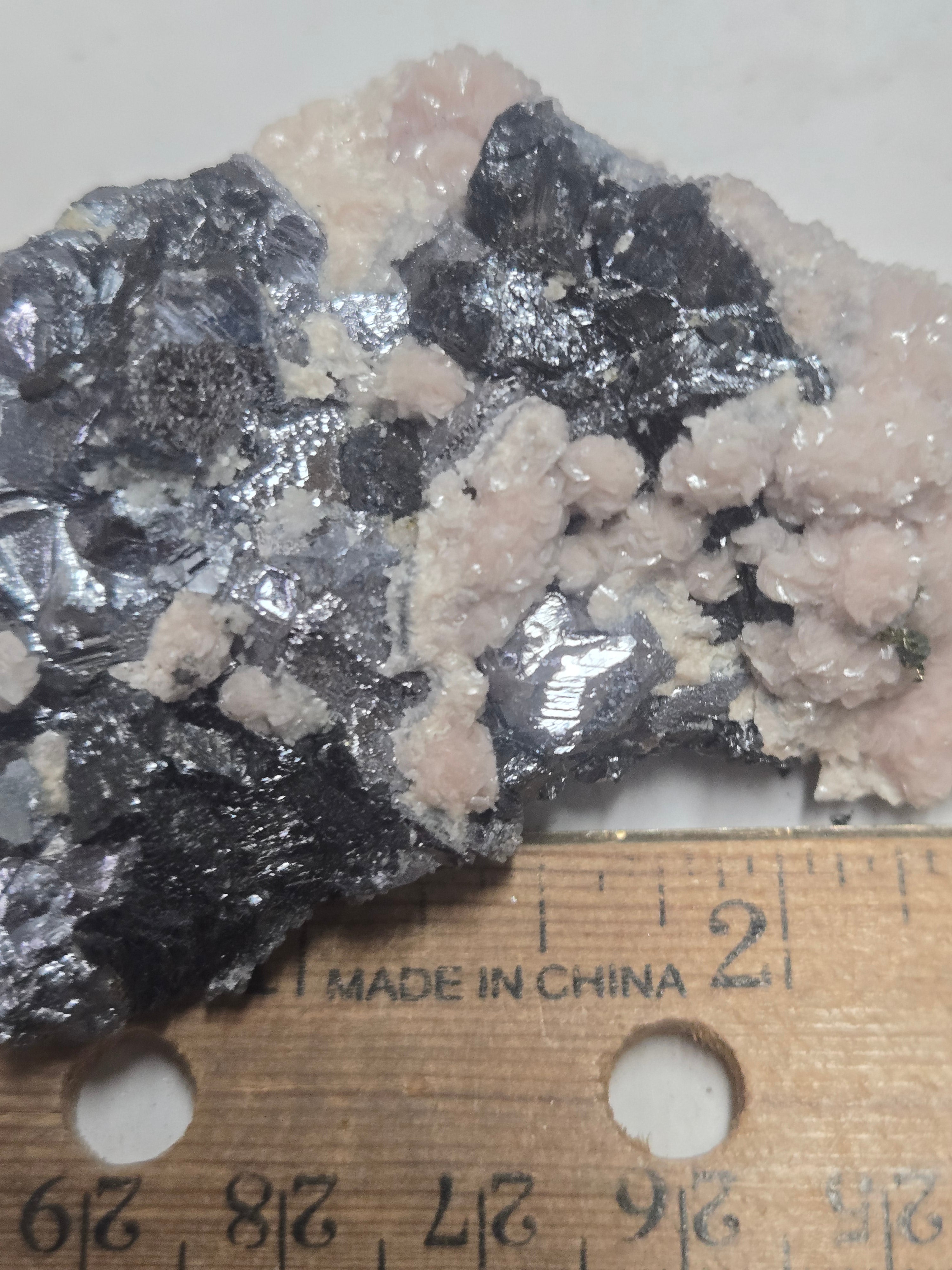 Rhodochrosite Galena and sphalerite