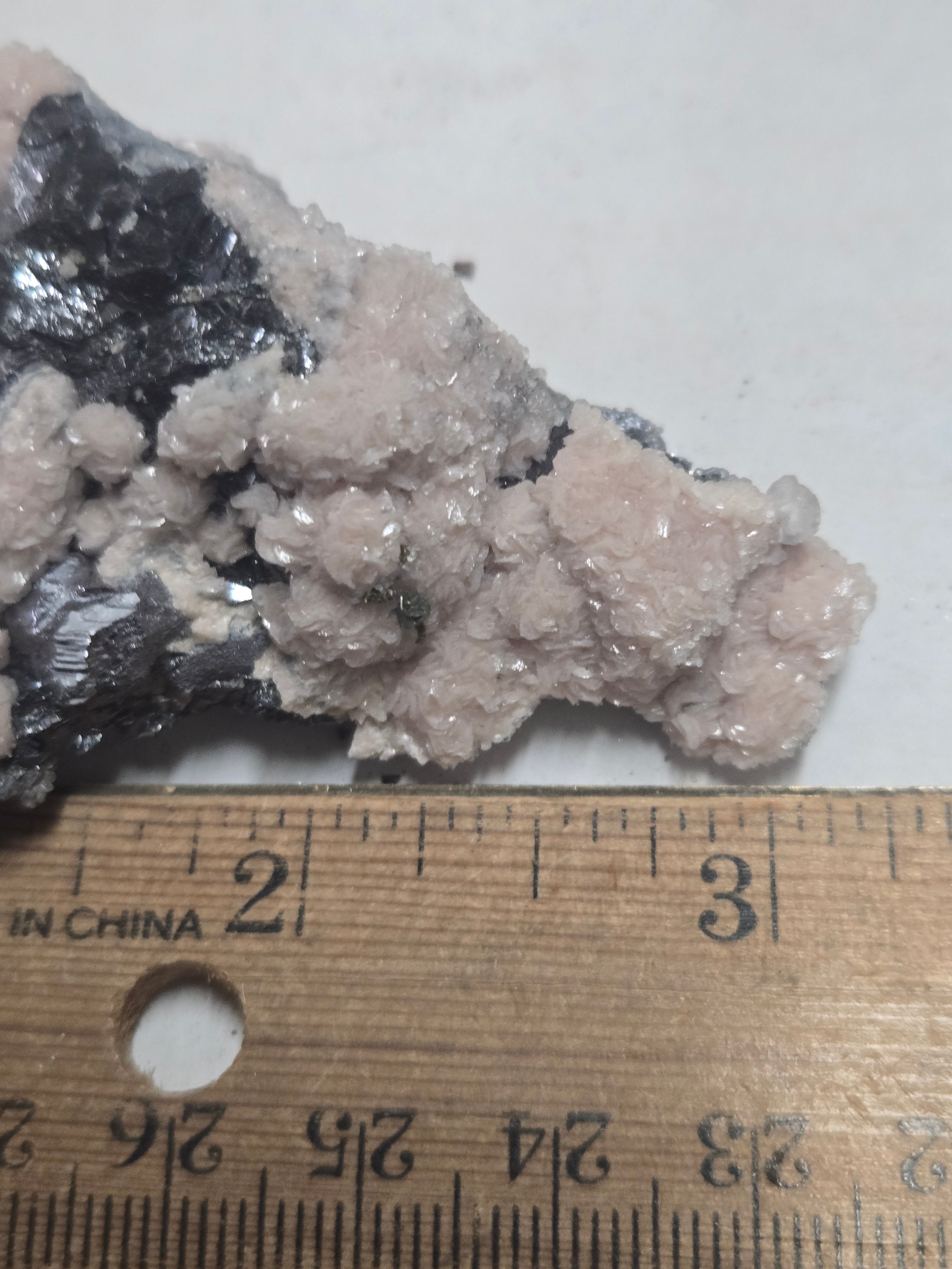 Rhodochrosite Galena and sphalerite