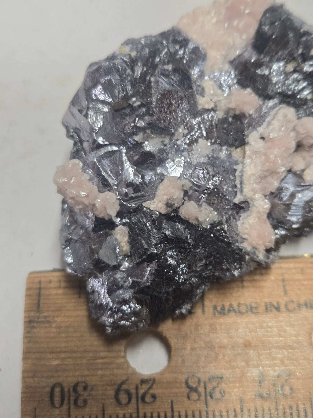 Rhodochrosite Galena and sphalerite