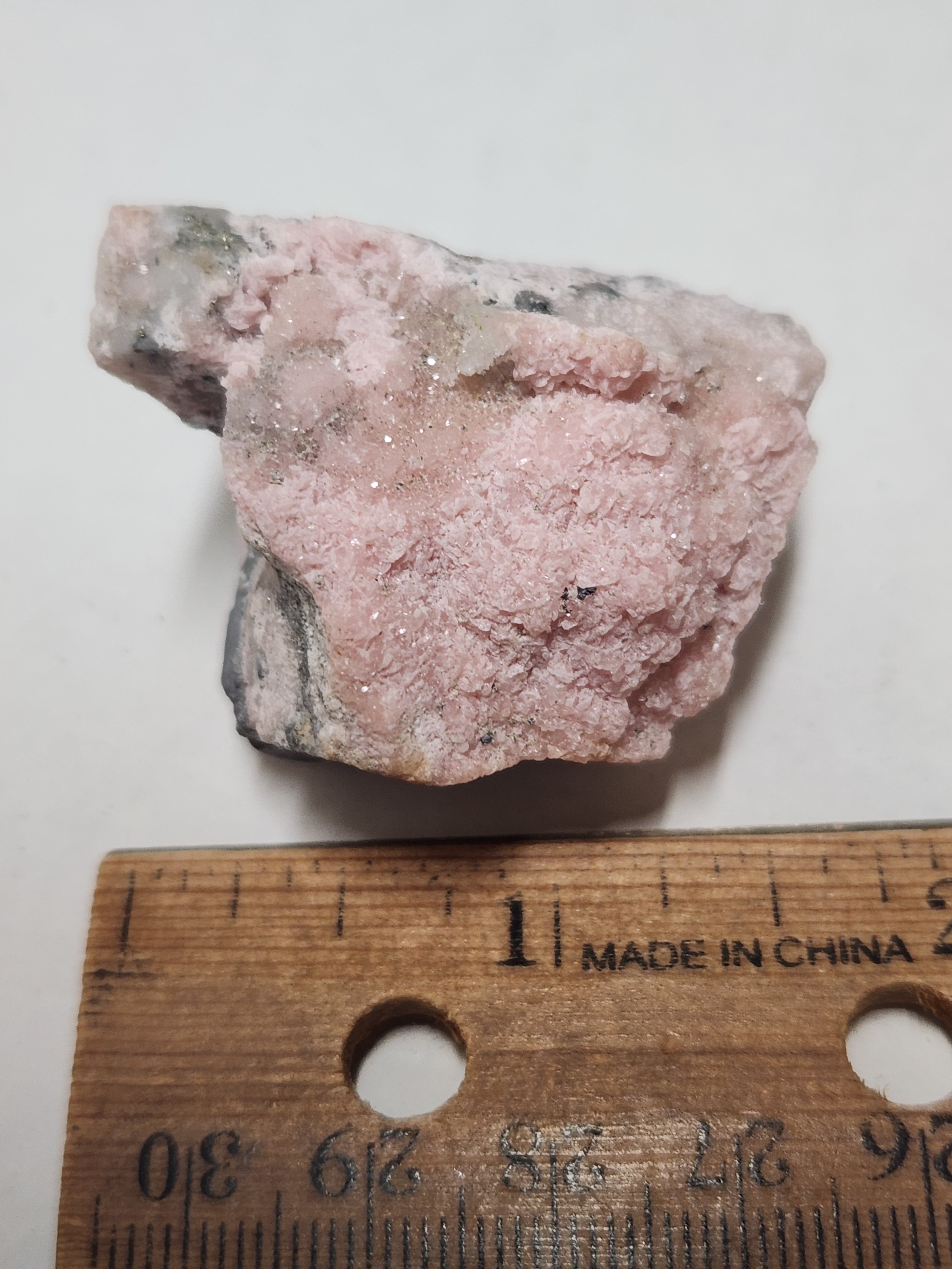 Rhodochrosite on Galena