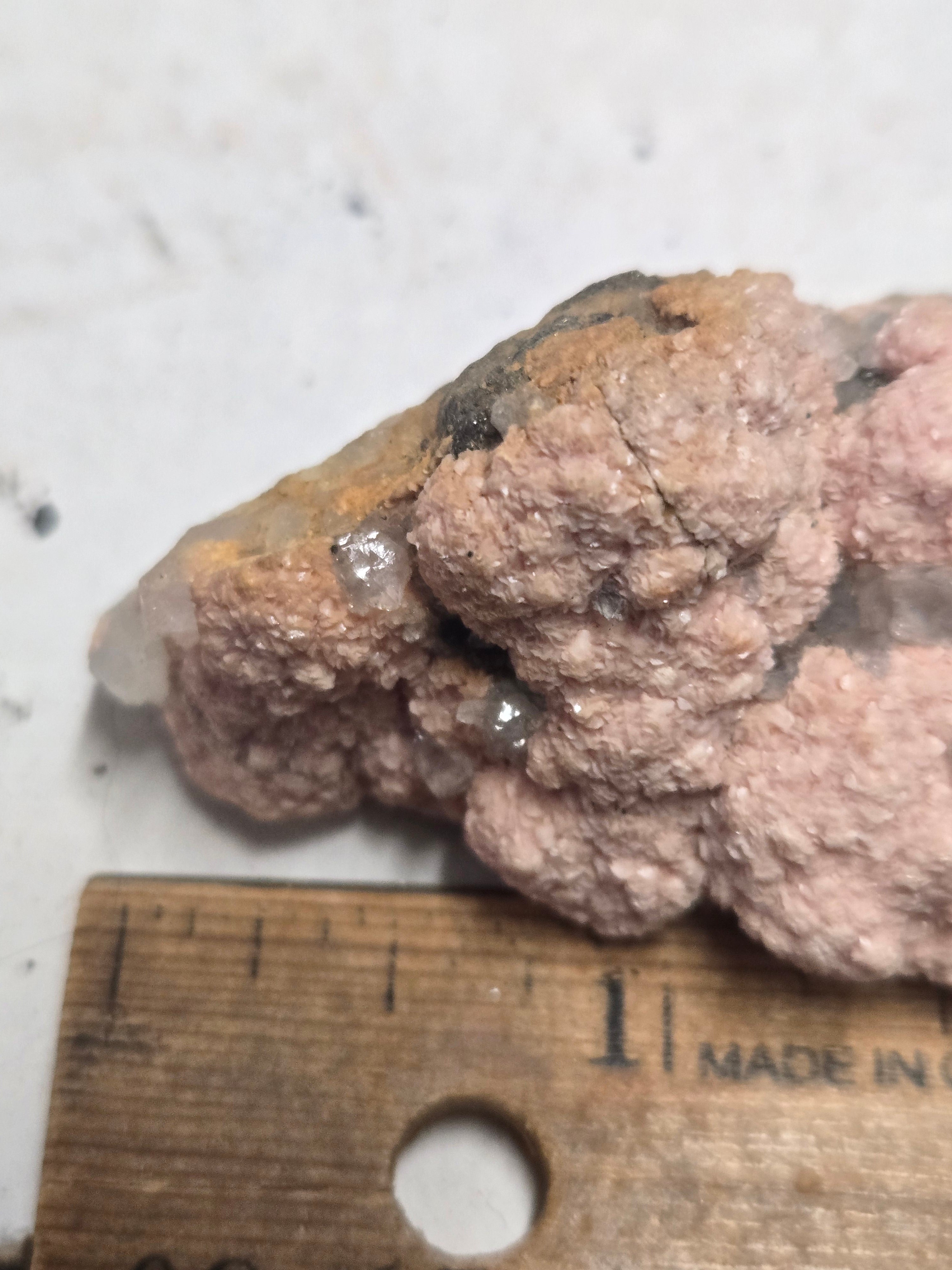 Rhodochrosite on quartz