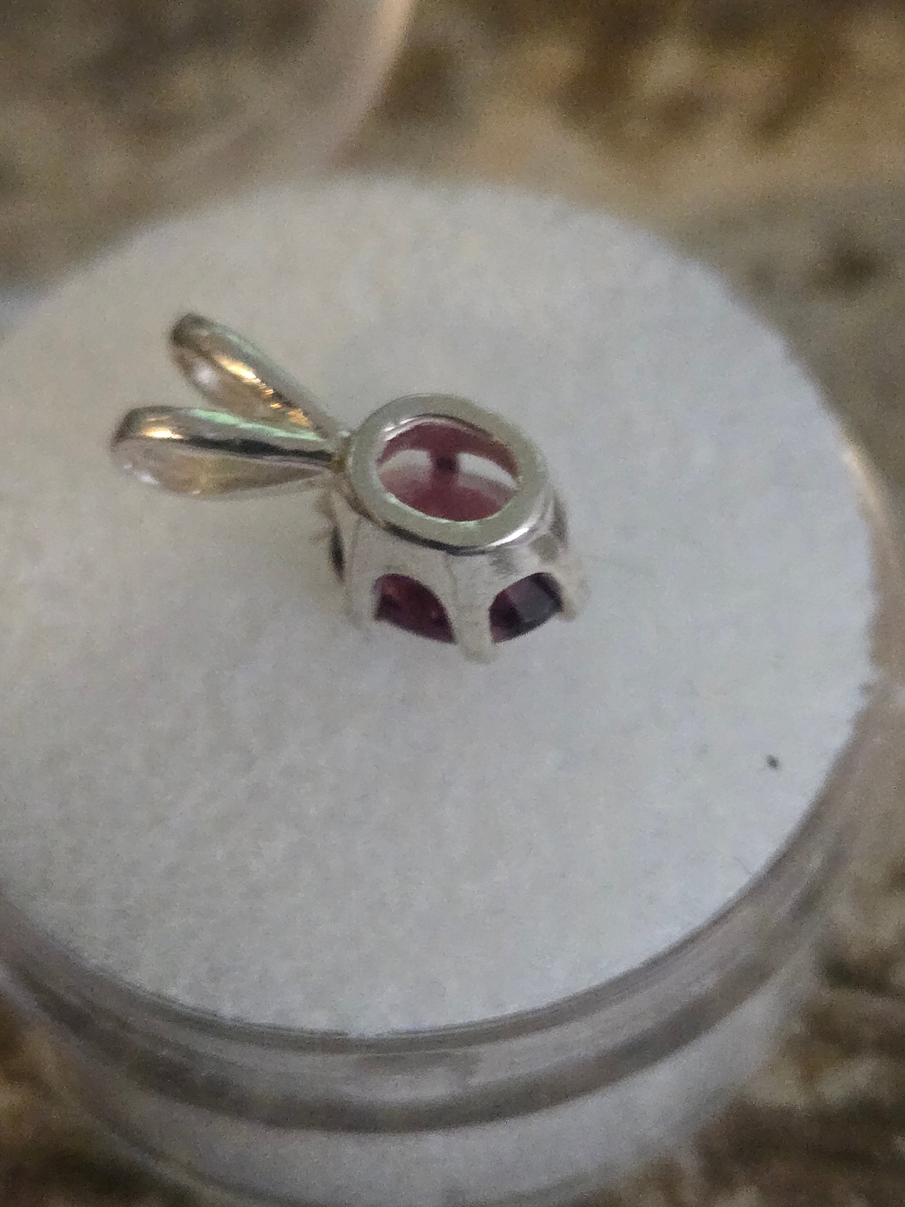 Rhodolite garnet pendant