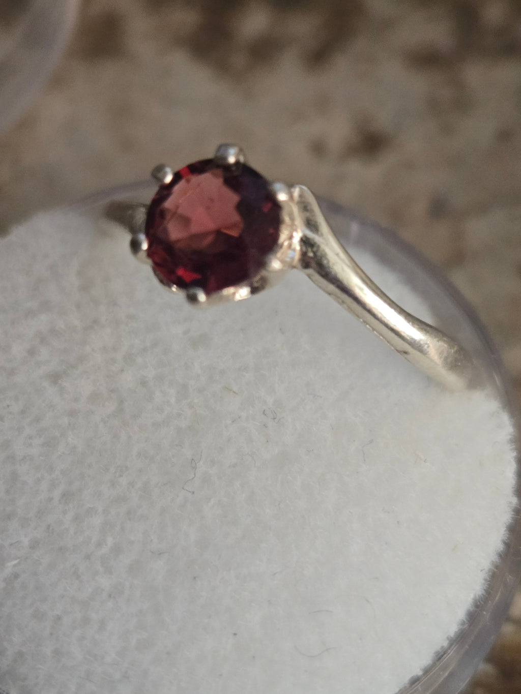 Rhodolite garnet Swirl Ring
