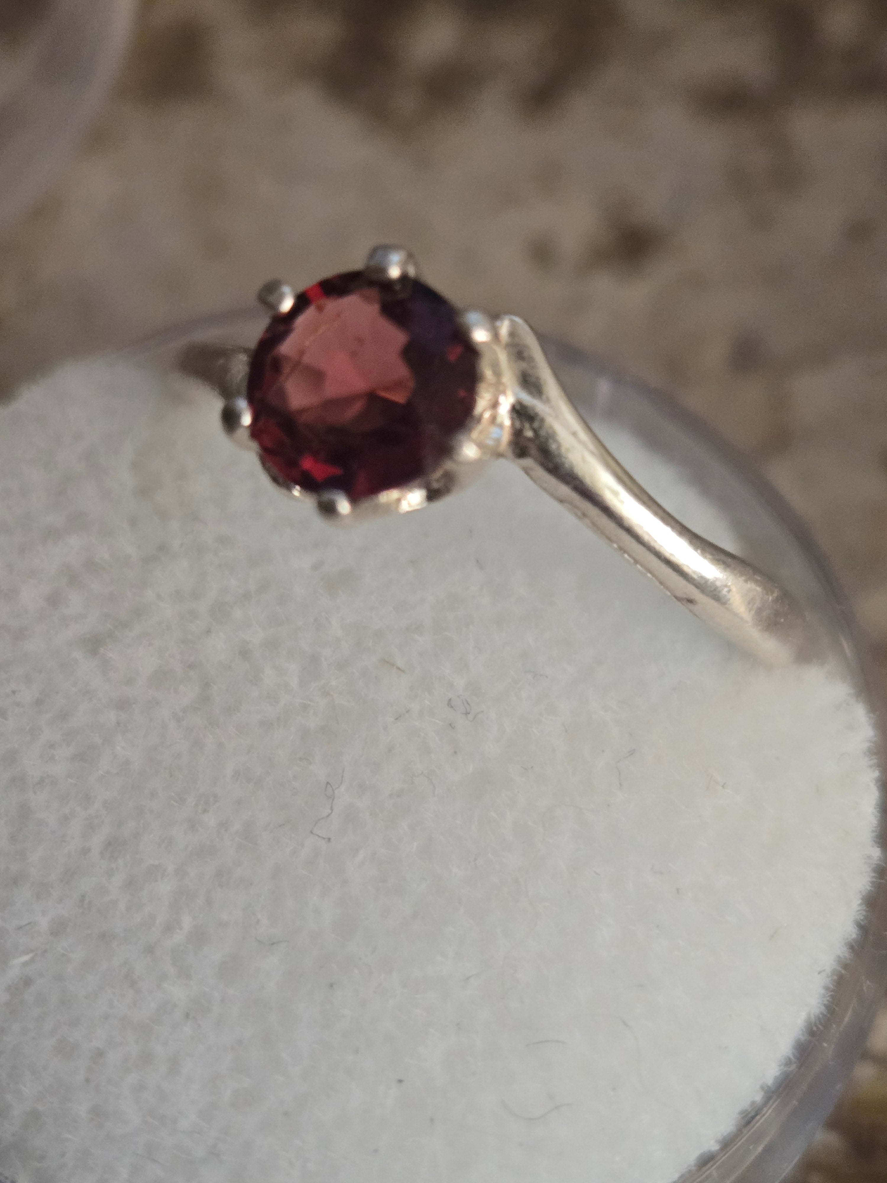 Rhodolite garnet Swirl Ring