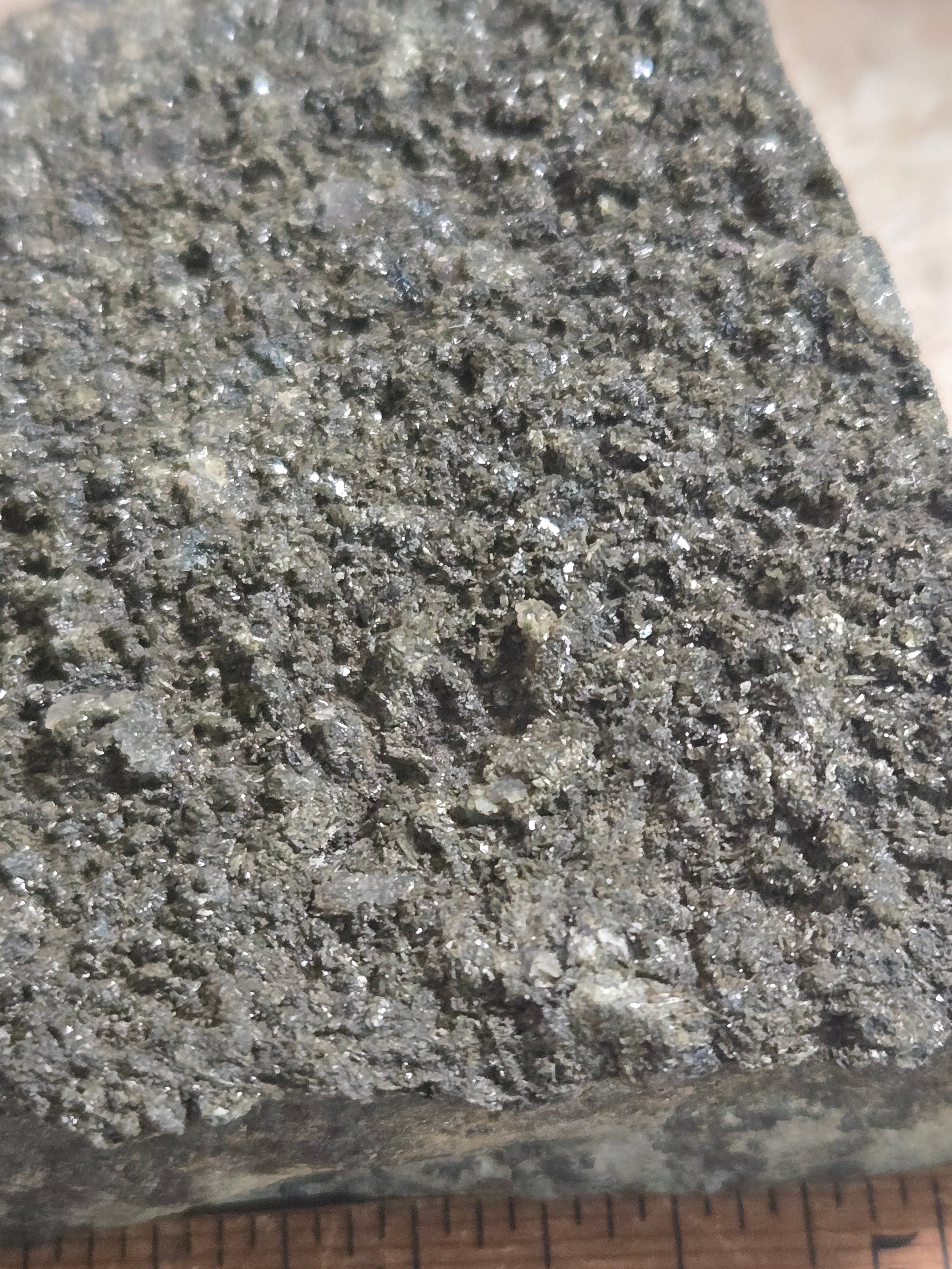 Native silver , pyroxene,  skutterudite on diabase