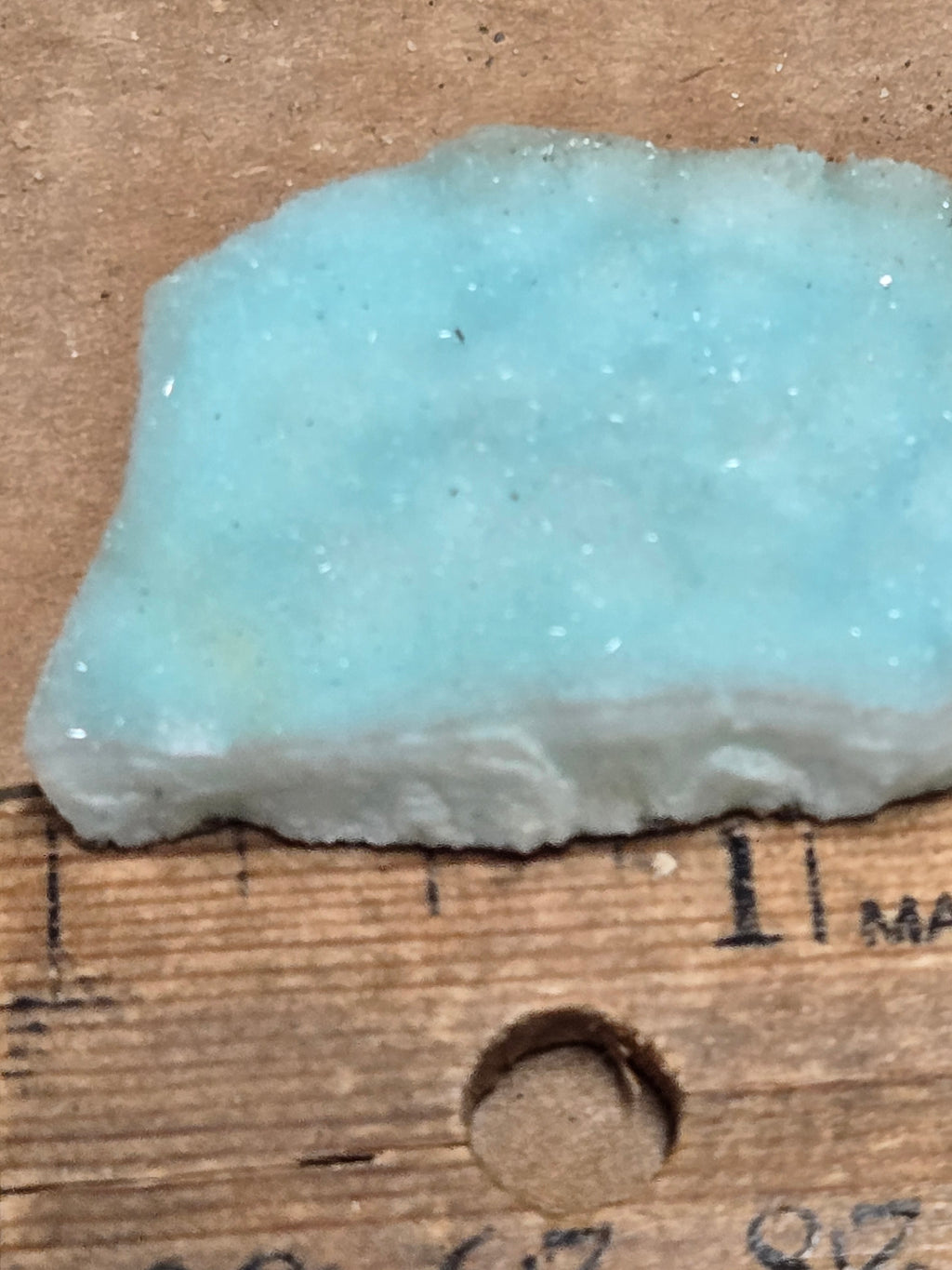 Blue Aragonite specimen