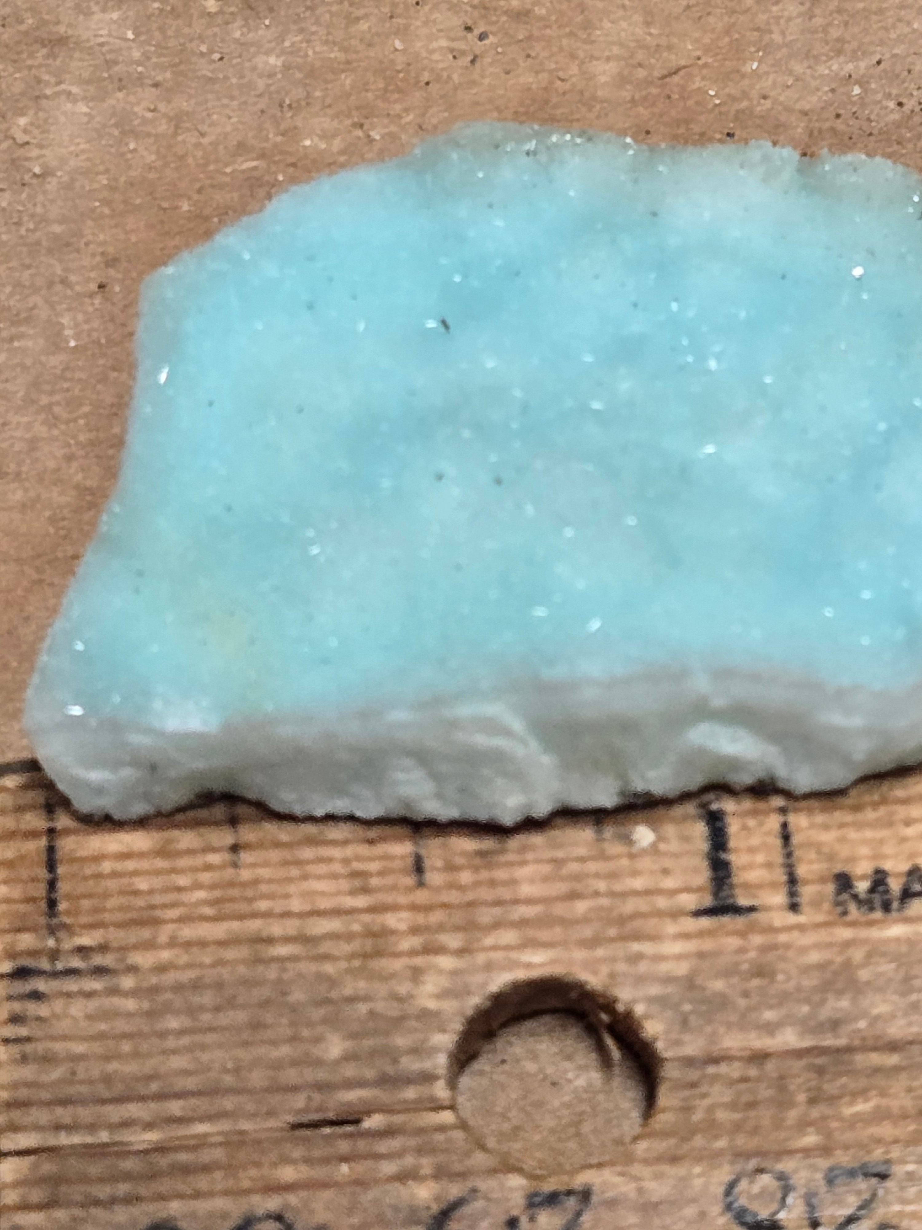 Blue Aragonite specimen