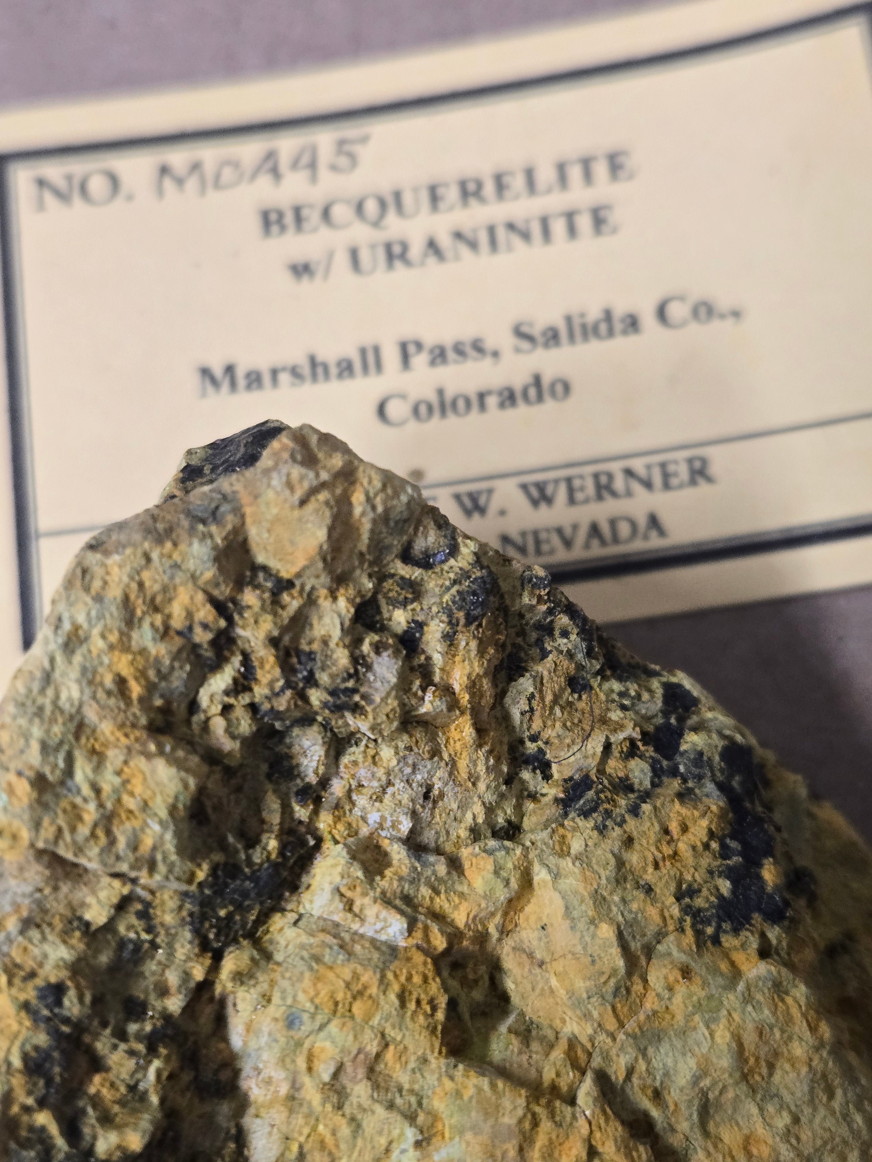 Becquerelite uraninite specimen