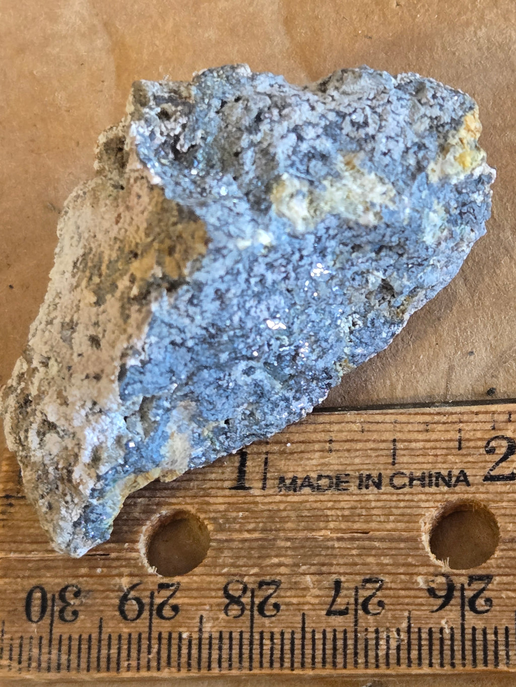 Native bismuth skutterudite erythrite