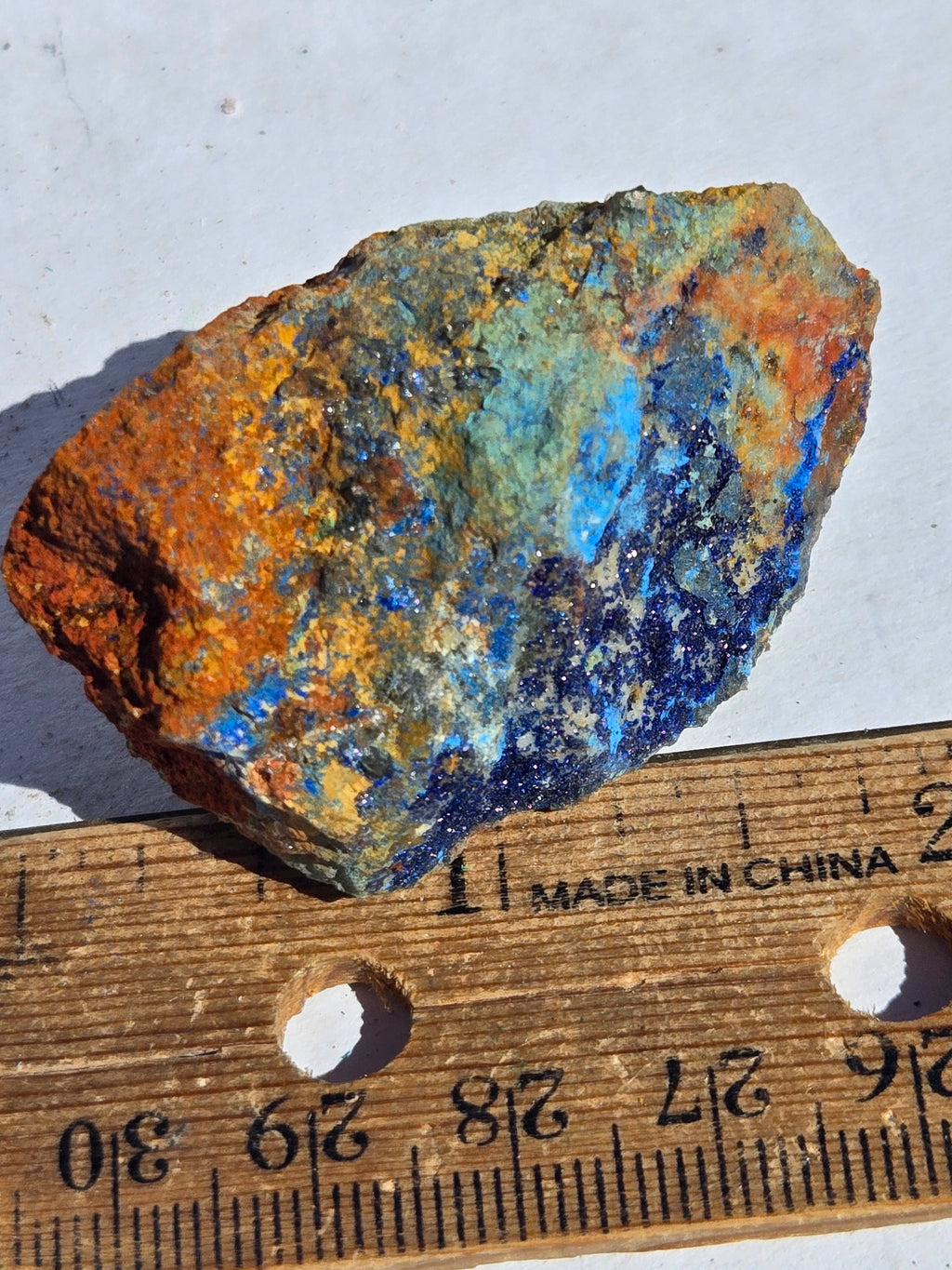 Azurite w possible clinoclase