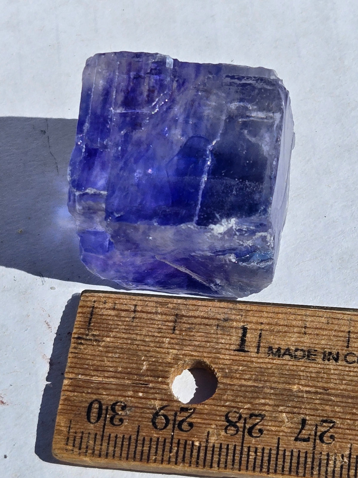 Blue halite specimen