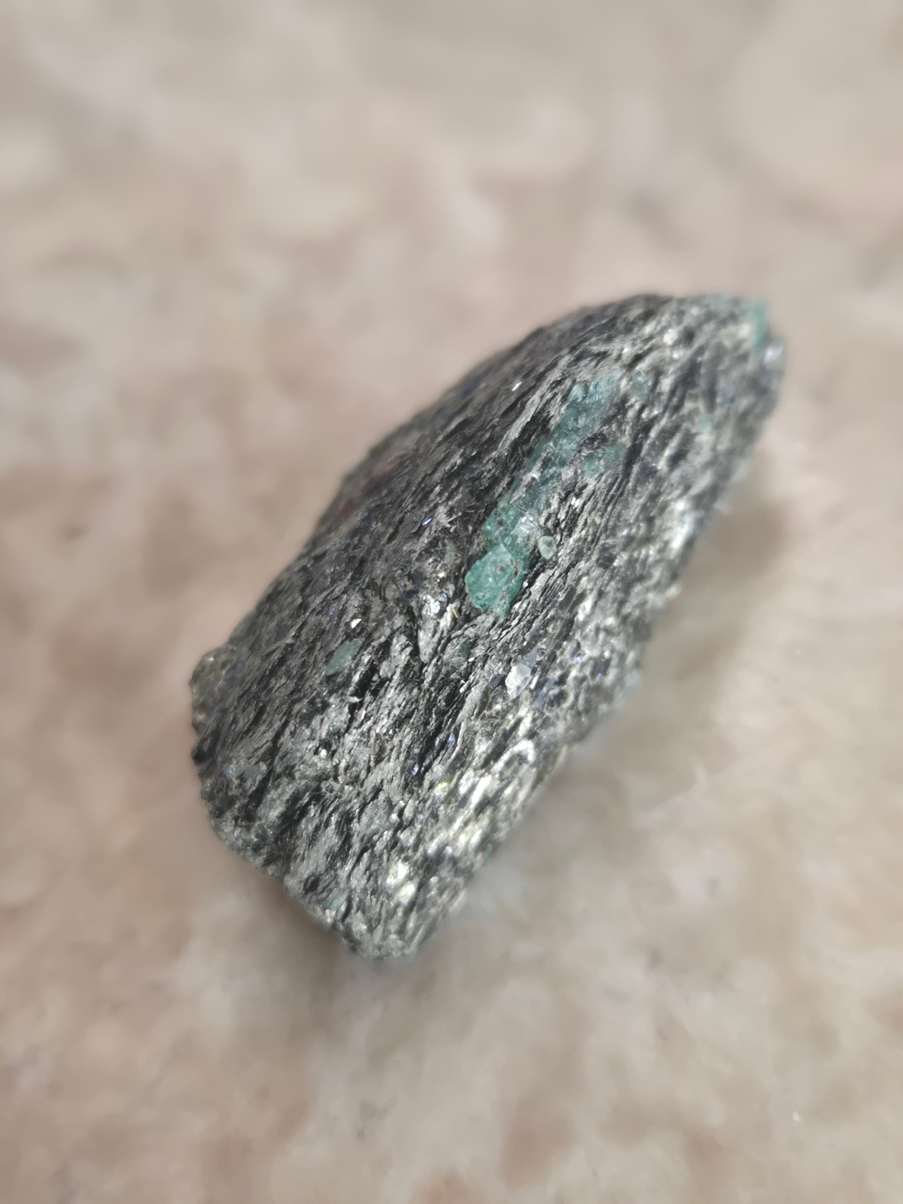 Emerald in schist