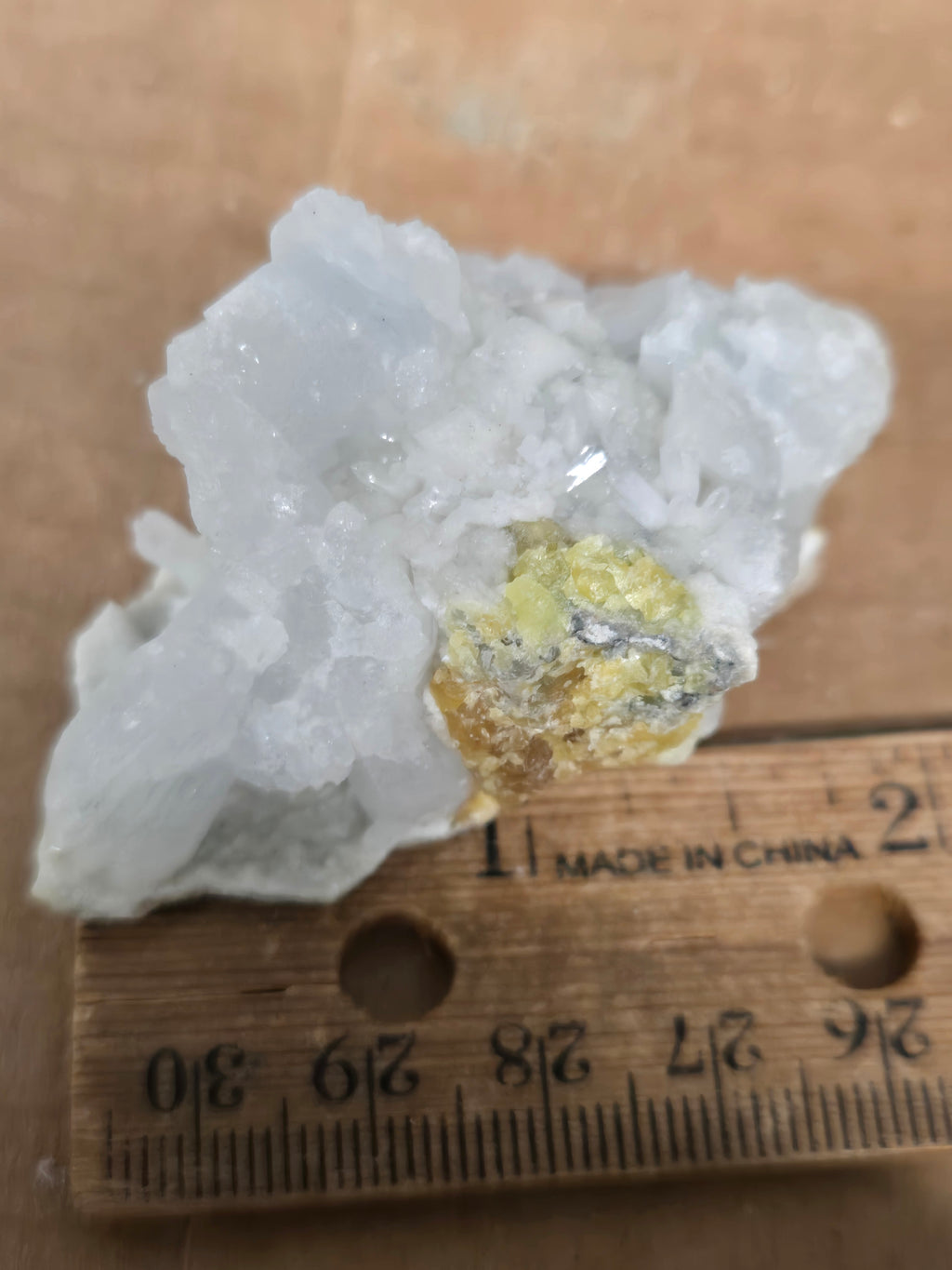 Yellow Sulphur (sulfur) with Celestite