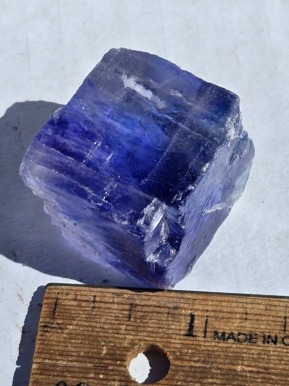 Blue halite specimen