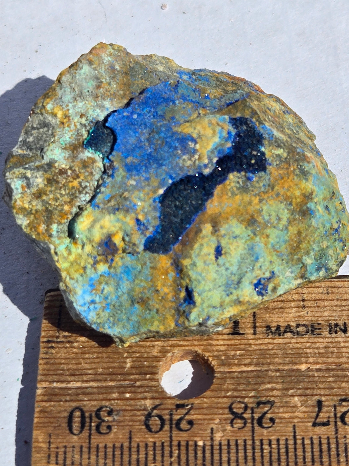 Azurite w possible clinoclase