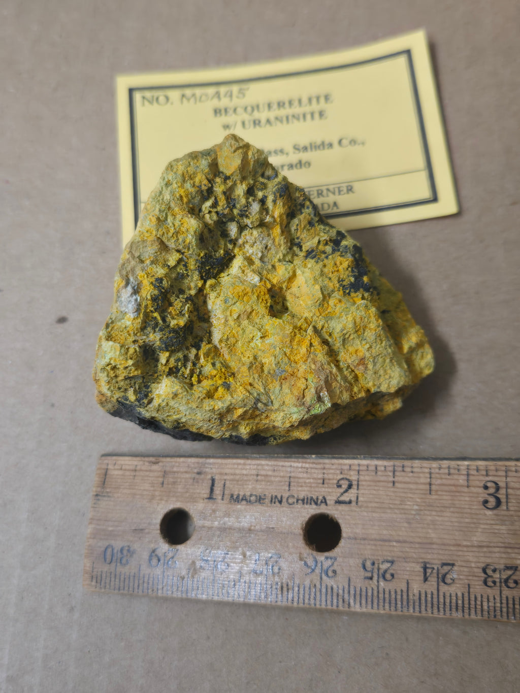 Becquerelite uraninite specimen