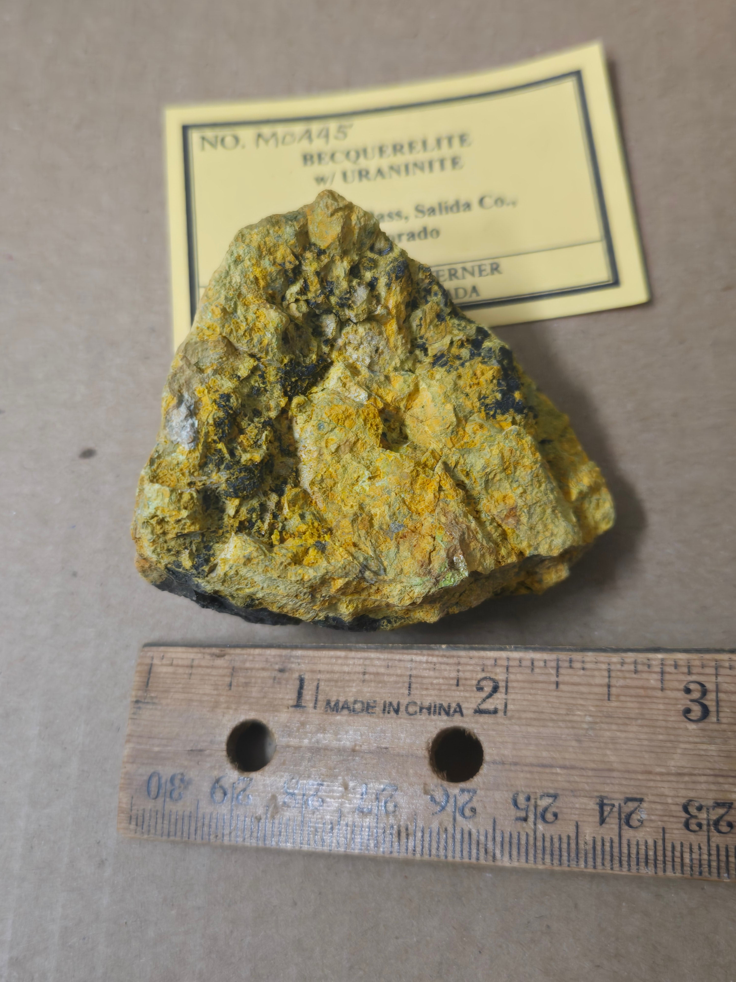 Becquerelite uraninite specimen