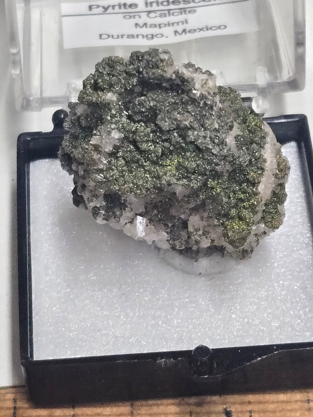 Pyrite on calcite