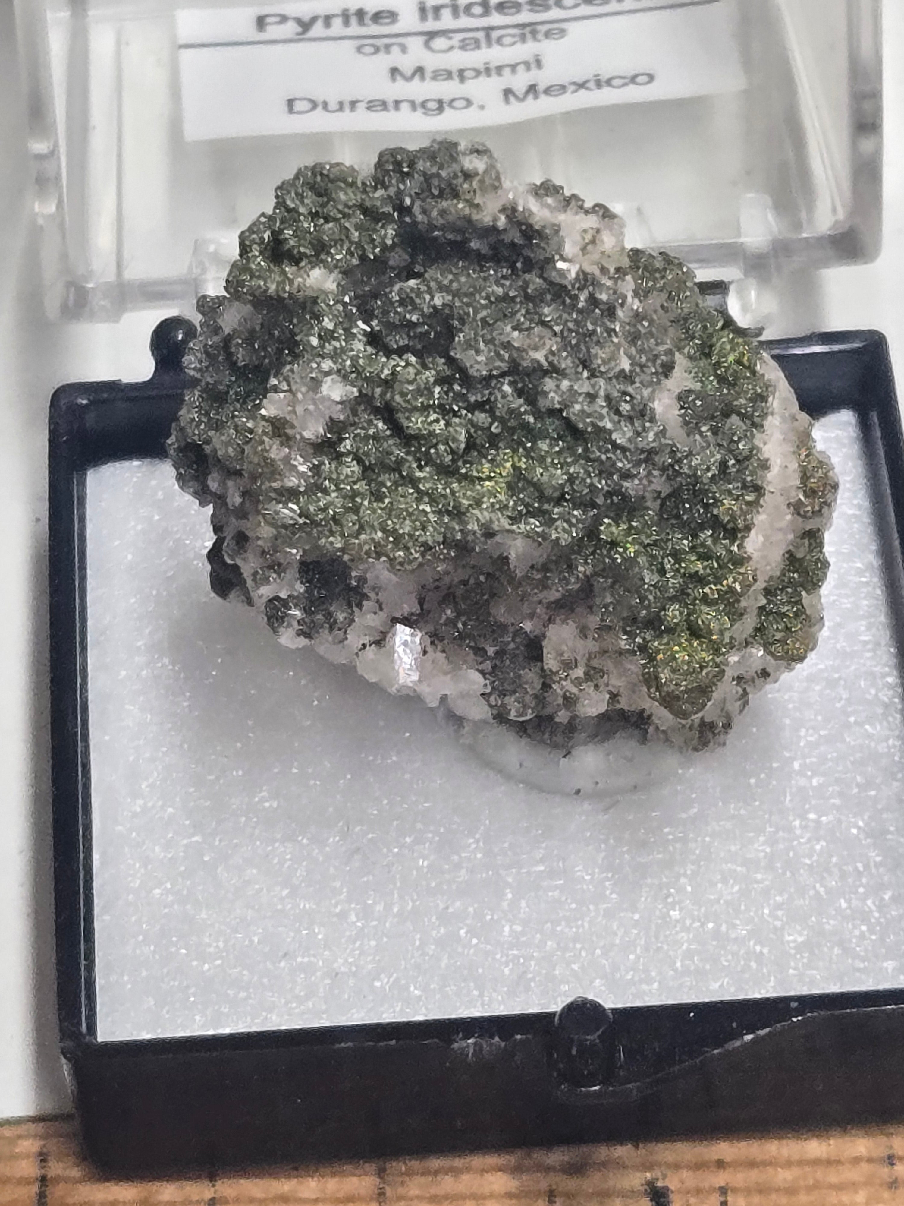Pyrite on calcite