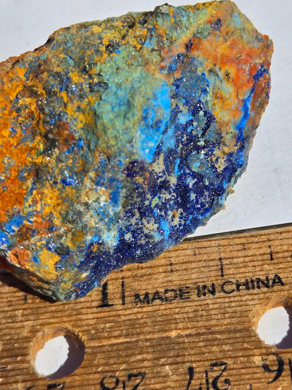 Azurite w possible clinoclase
