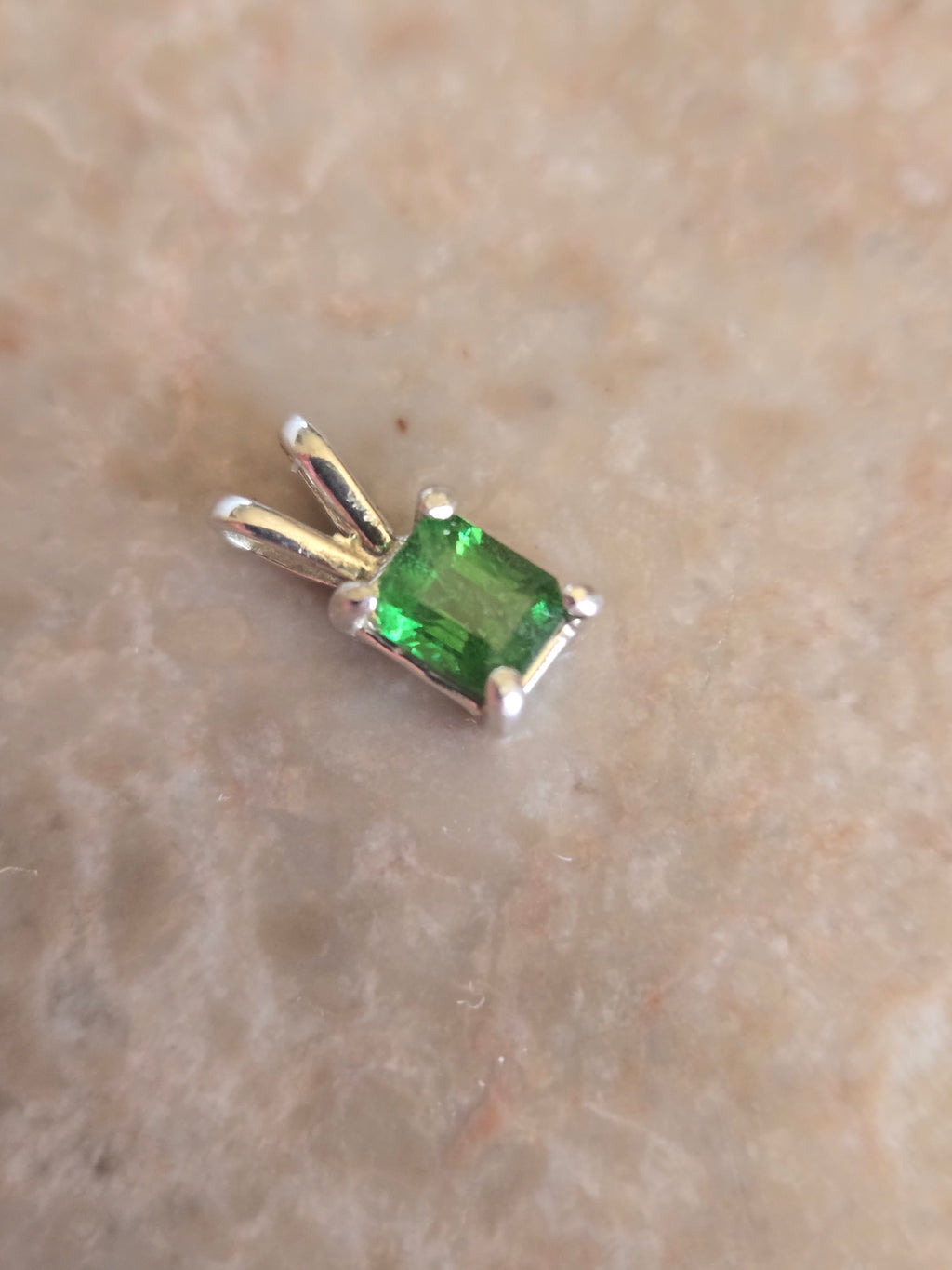 Tsavorite garnet pendant