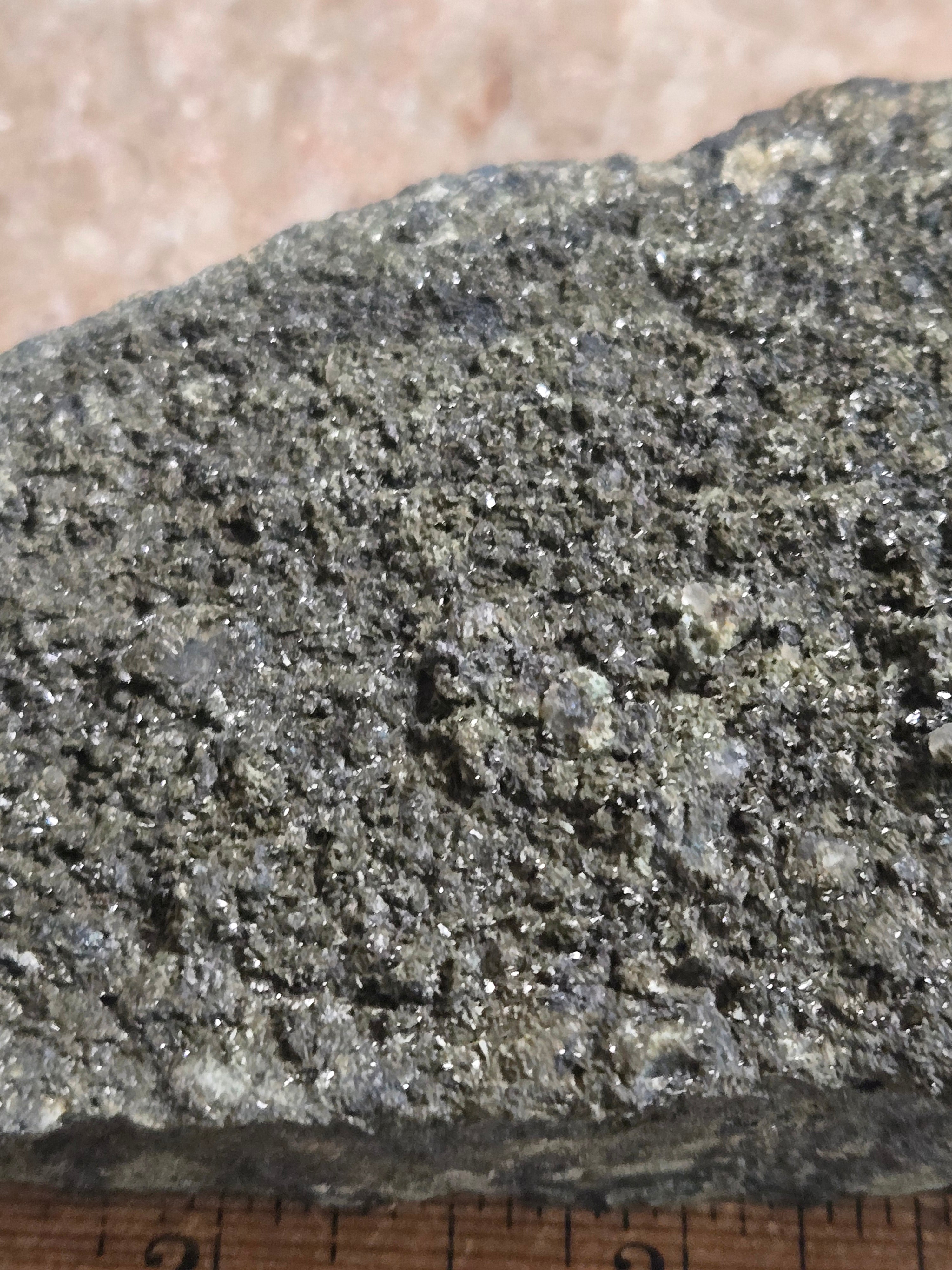 Native silver , pyroxene,  skutterudite on diabase