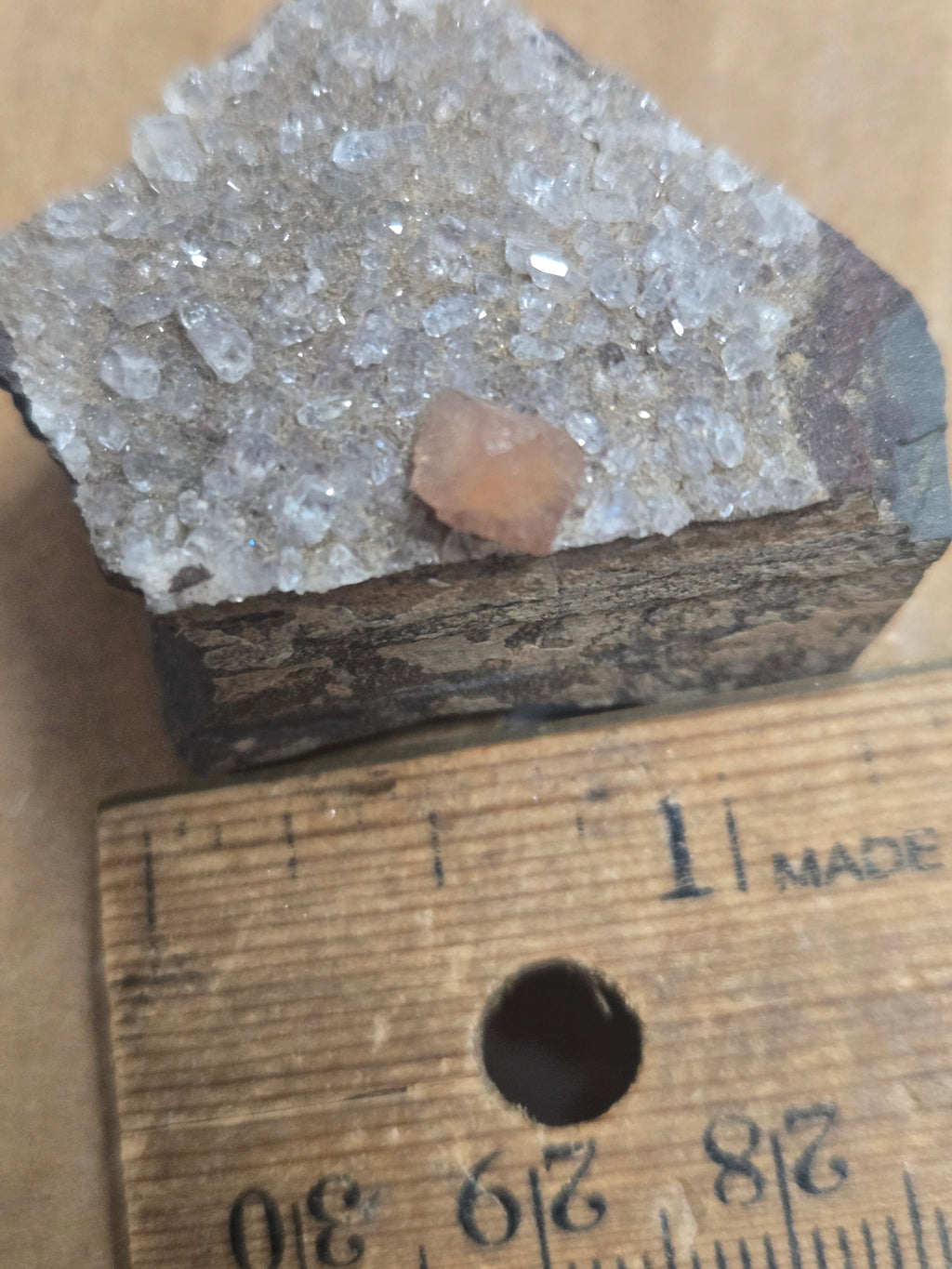 Poldervaartite (olmiite) specimen