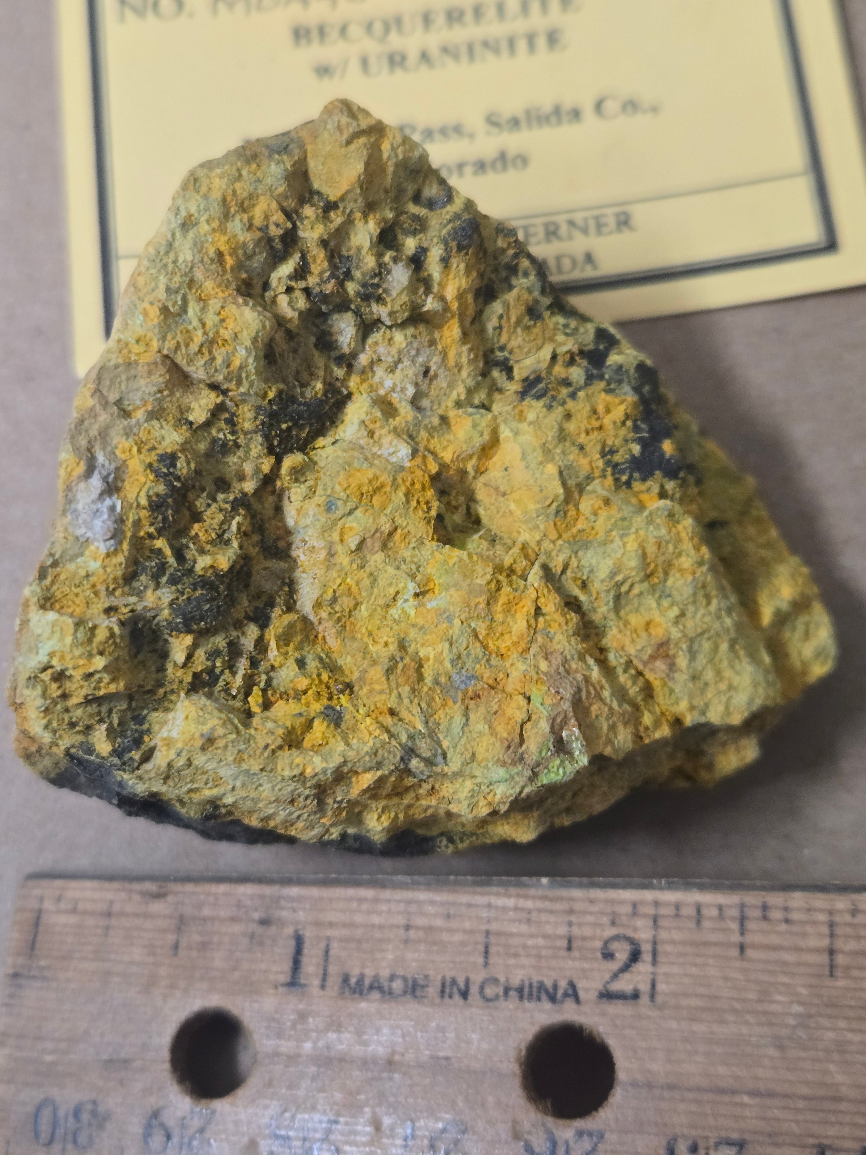 Becquerelite uraninite specimen