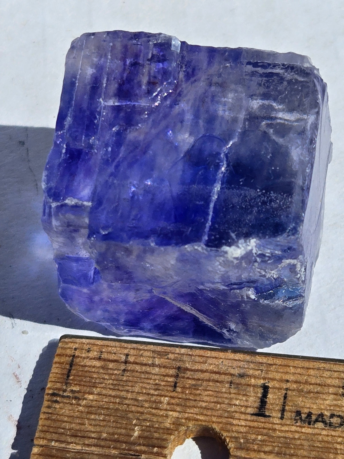 Blue halite specimen