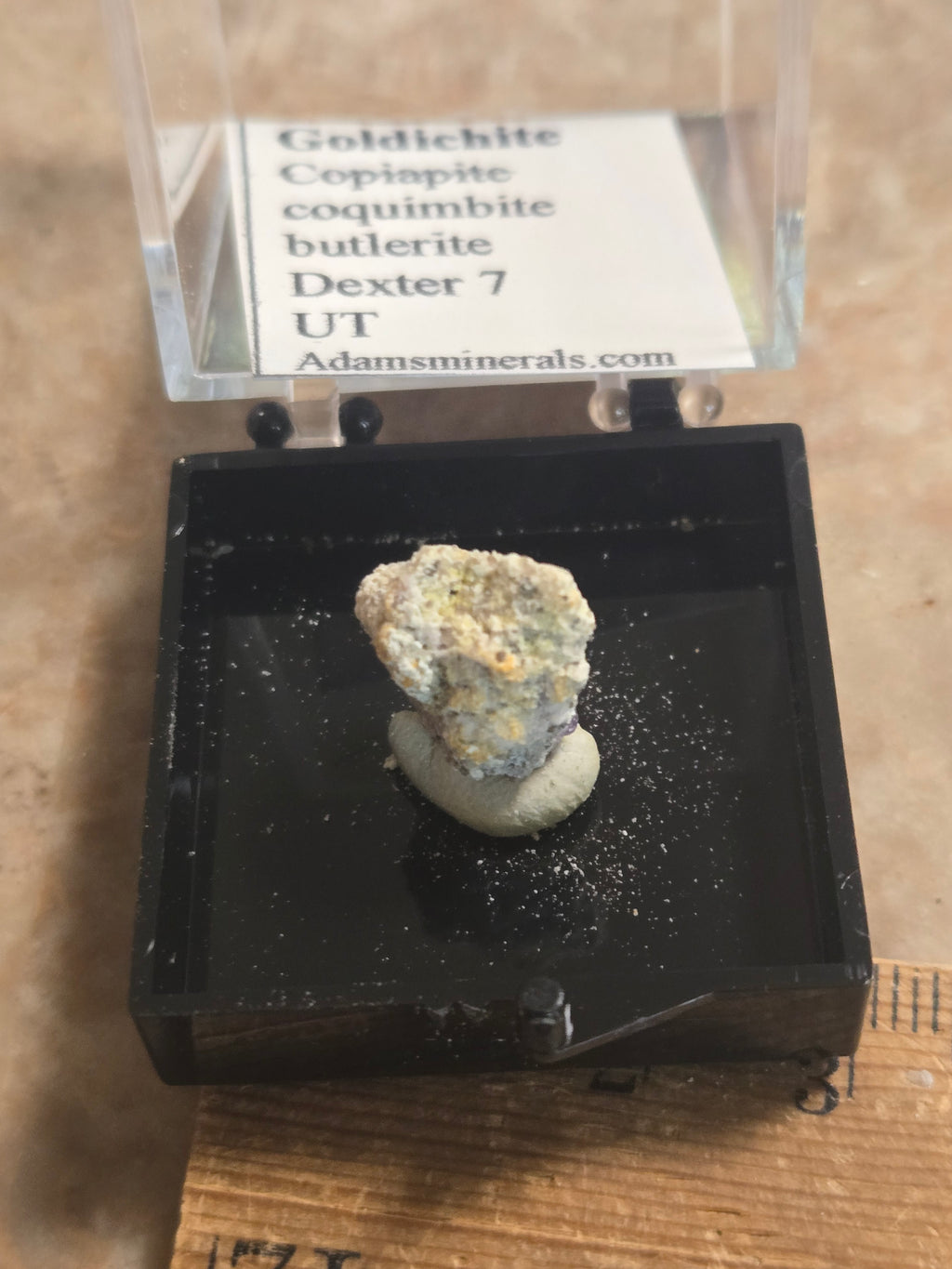Goldichite copiapite coquimbite butlerite