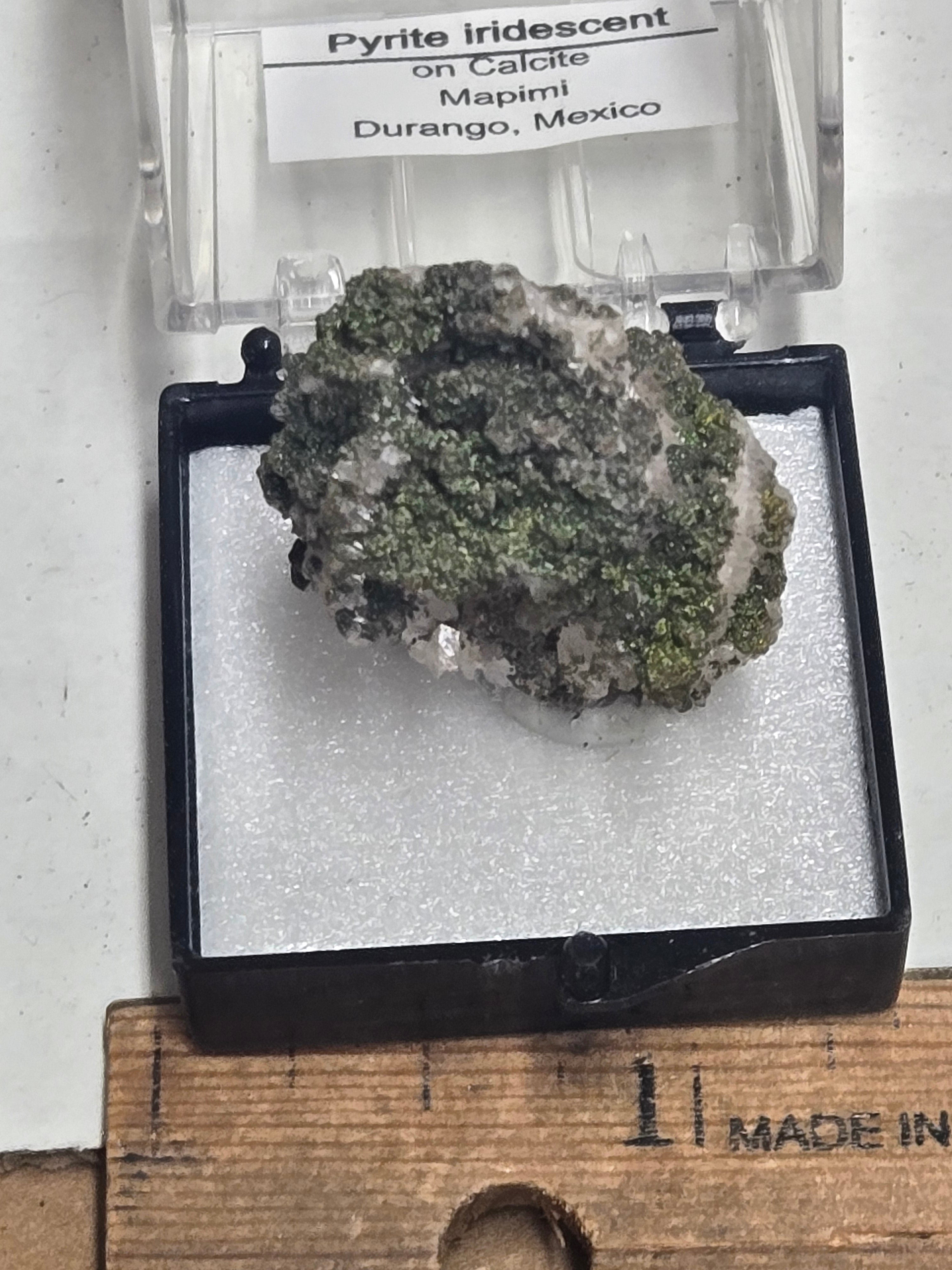 Pyrite on calcite
