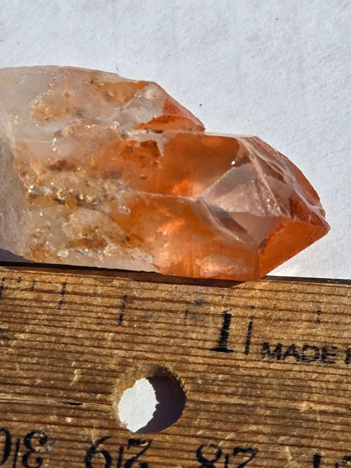 Hematite included quartz